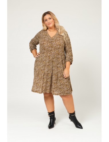 Floral Knit Dress Autumn...