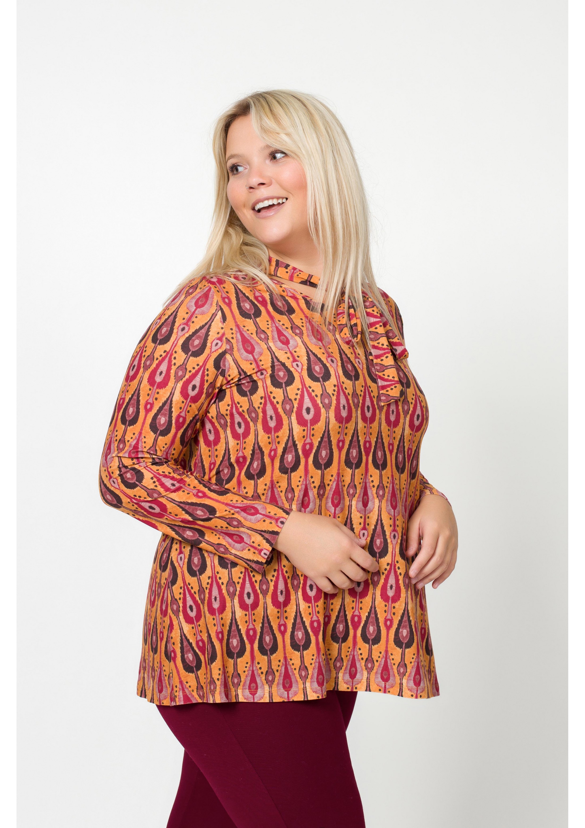 Printed Knit Tunic Autumn...