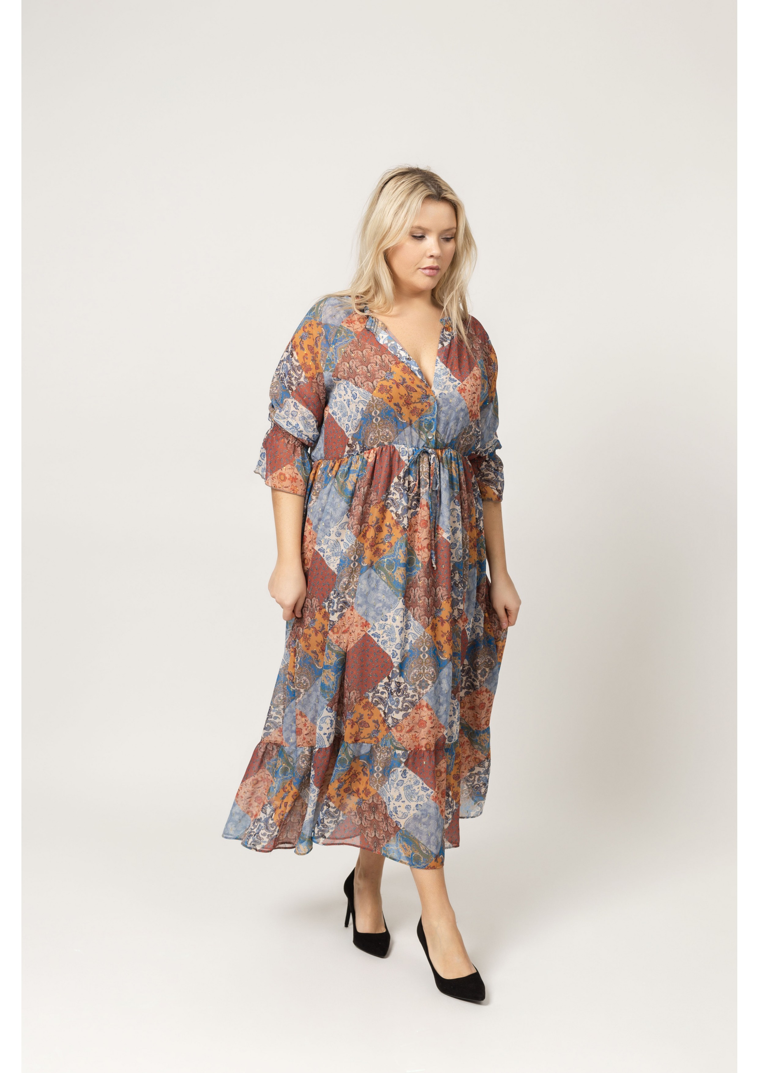 Robe longue en tissu...