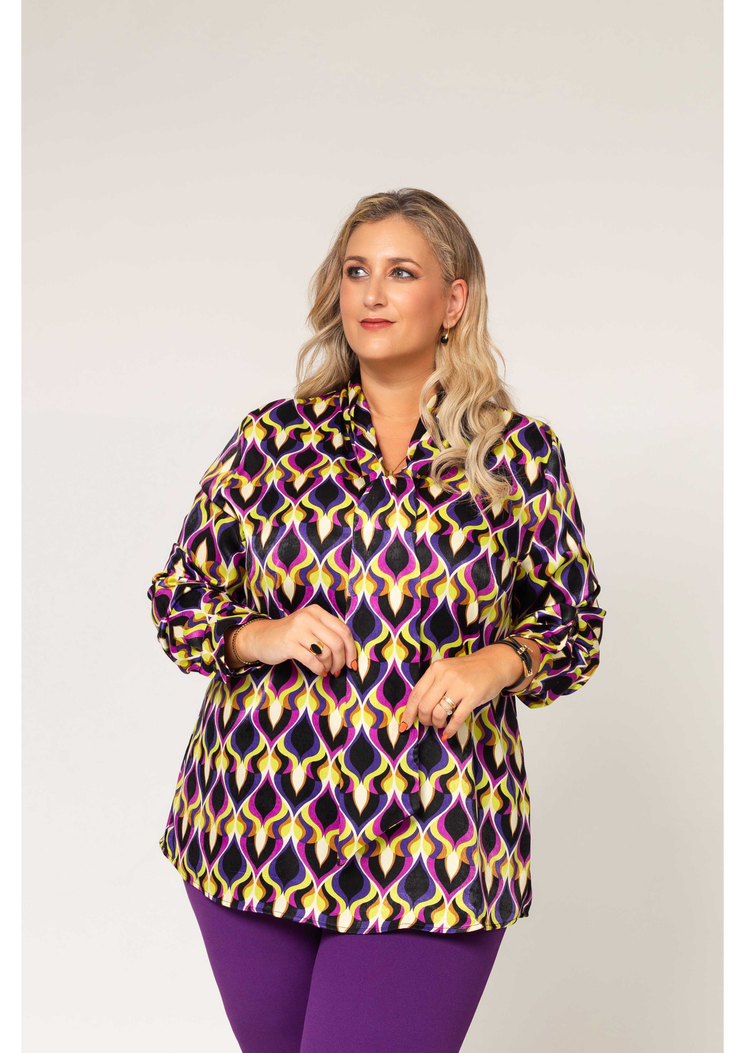 Blouse en tissu imprimé...