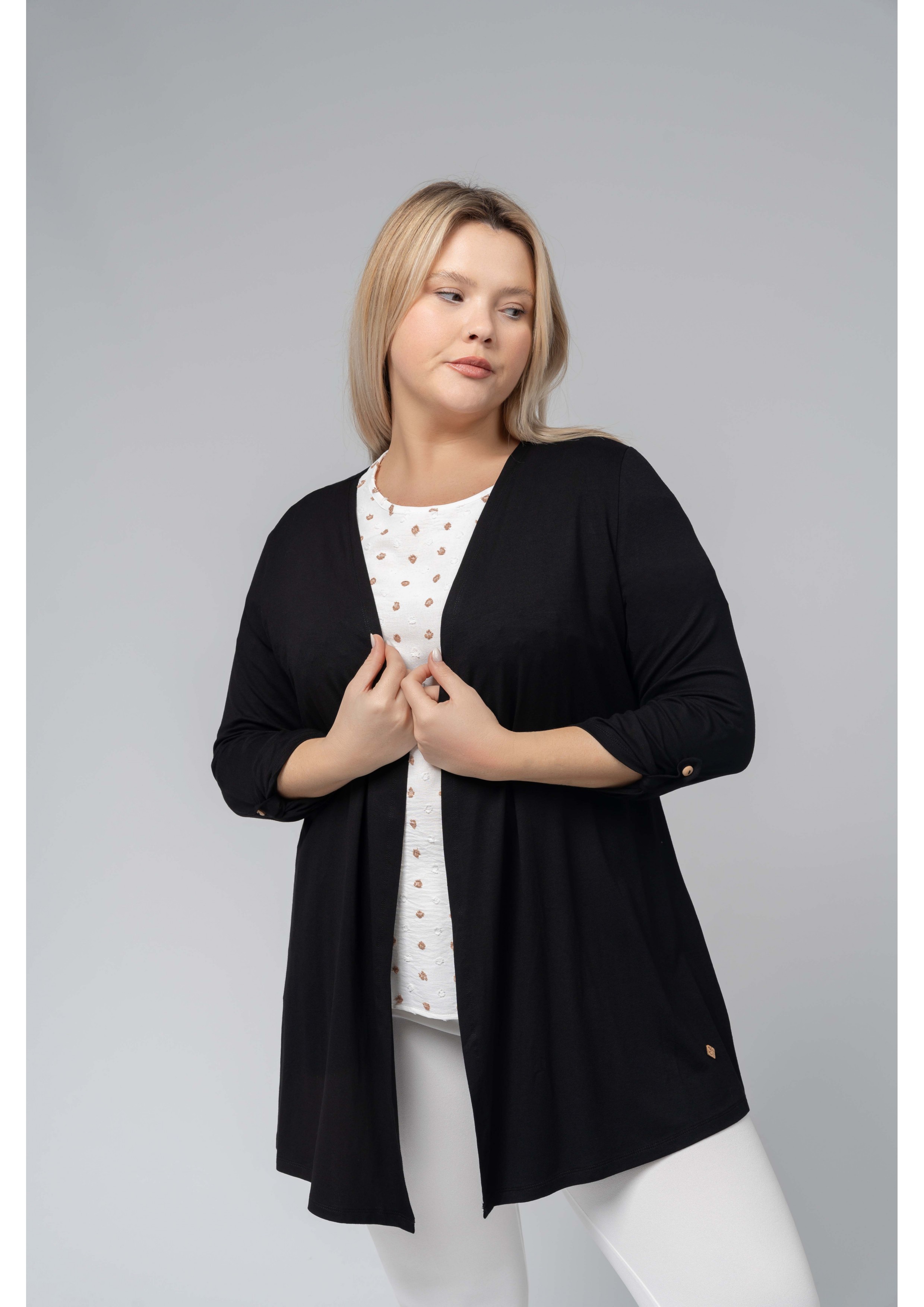 Chaqueta de punto lisa...