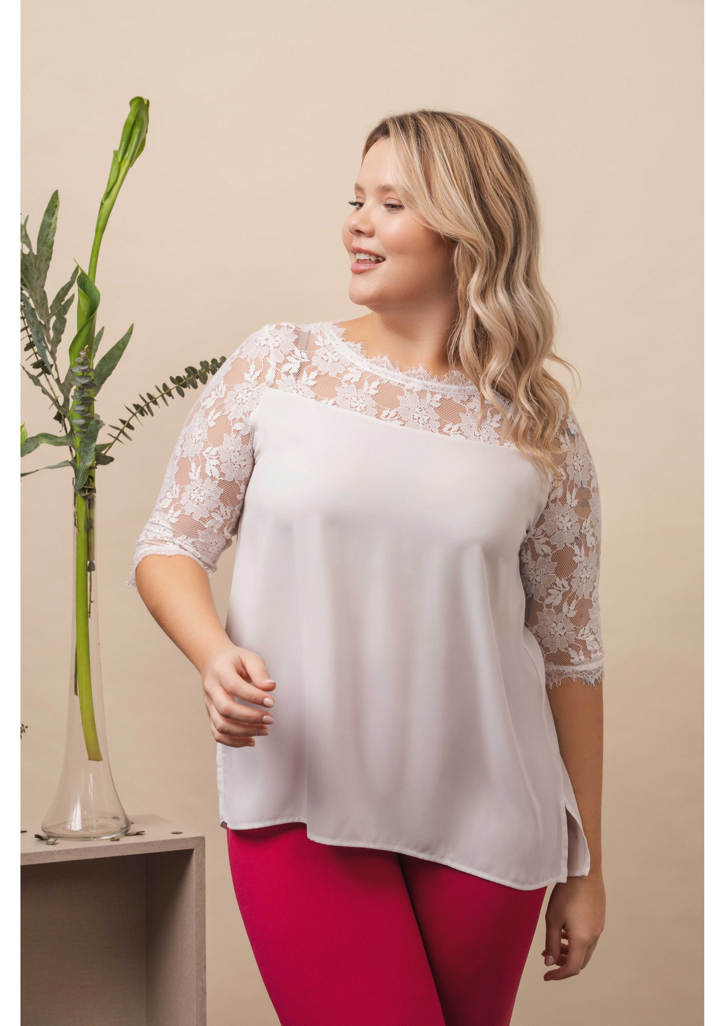 Plain Fabric Blouse Spring...