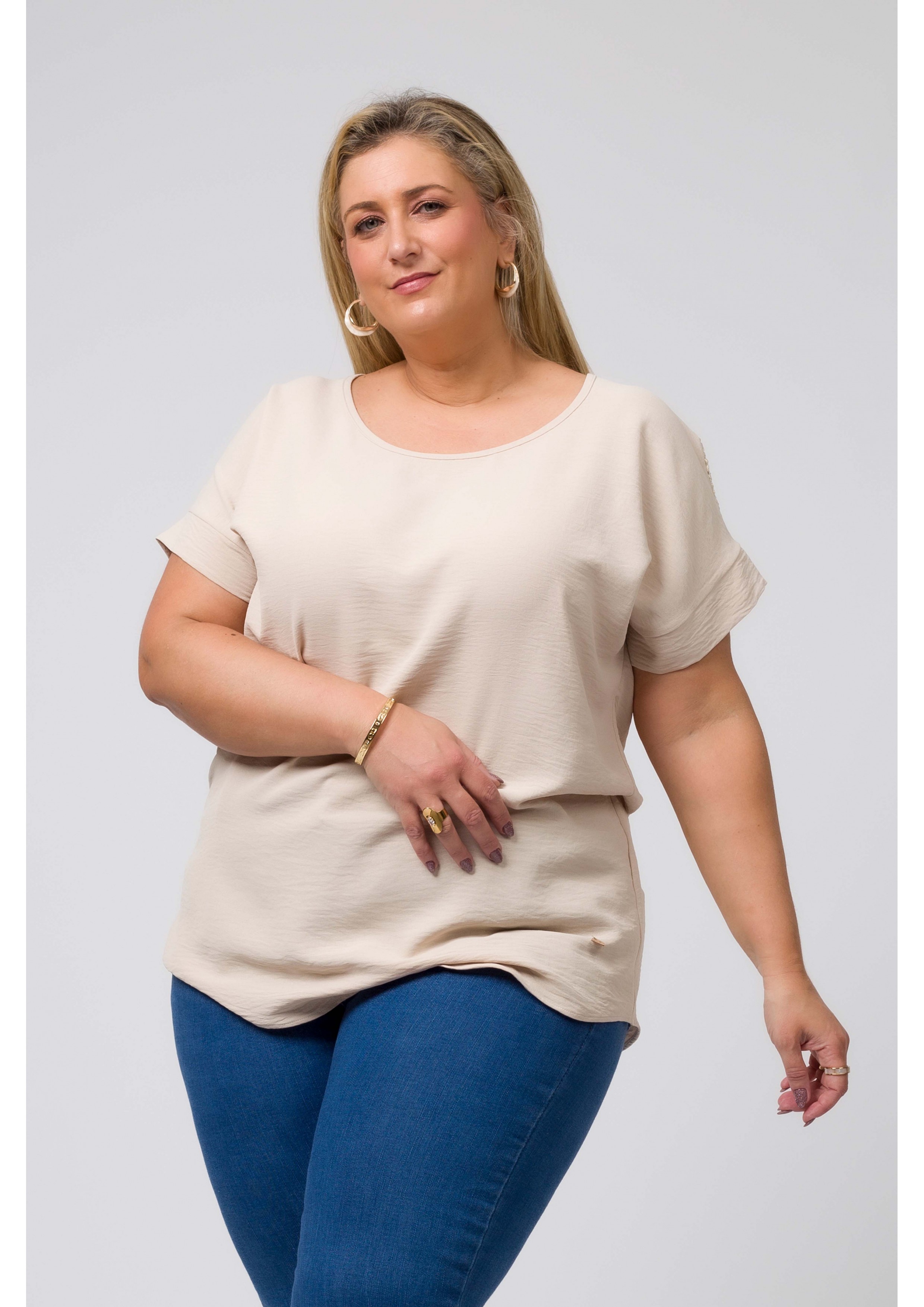 Tunic in Plain Fabric...