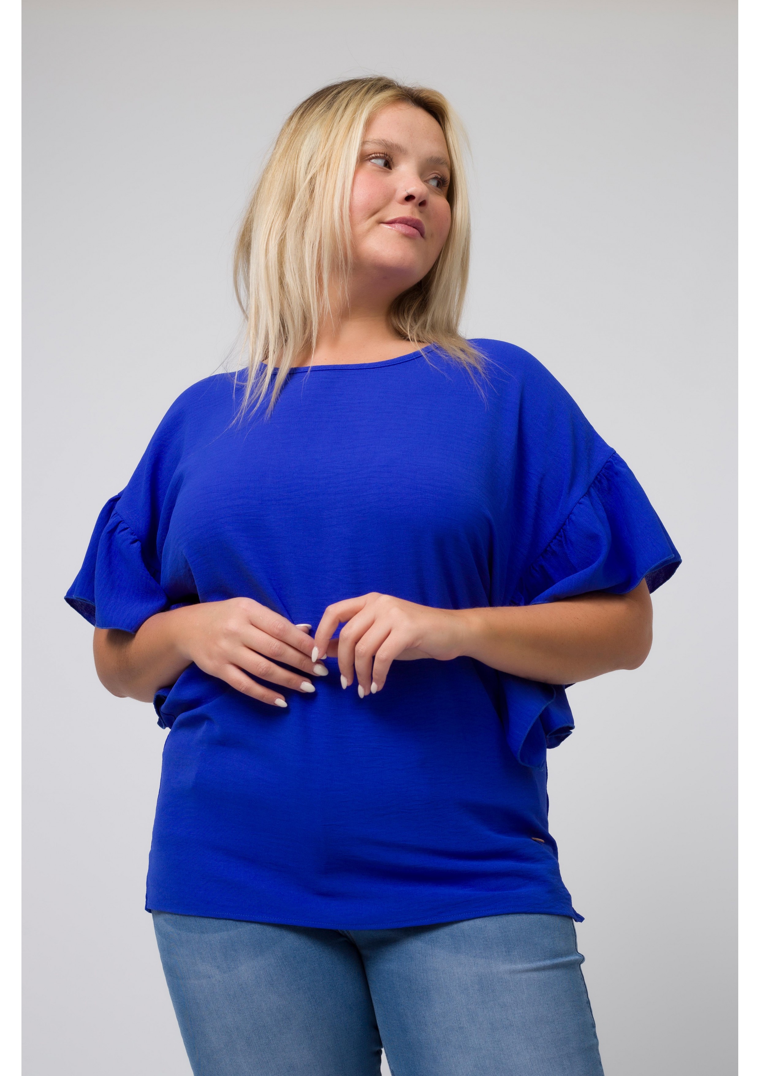 Tunic in plain fabric...