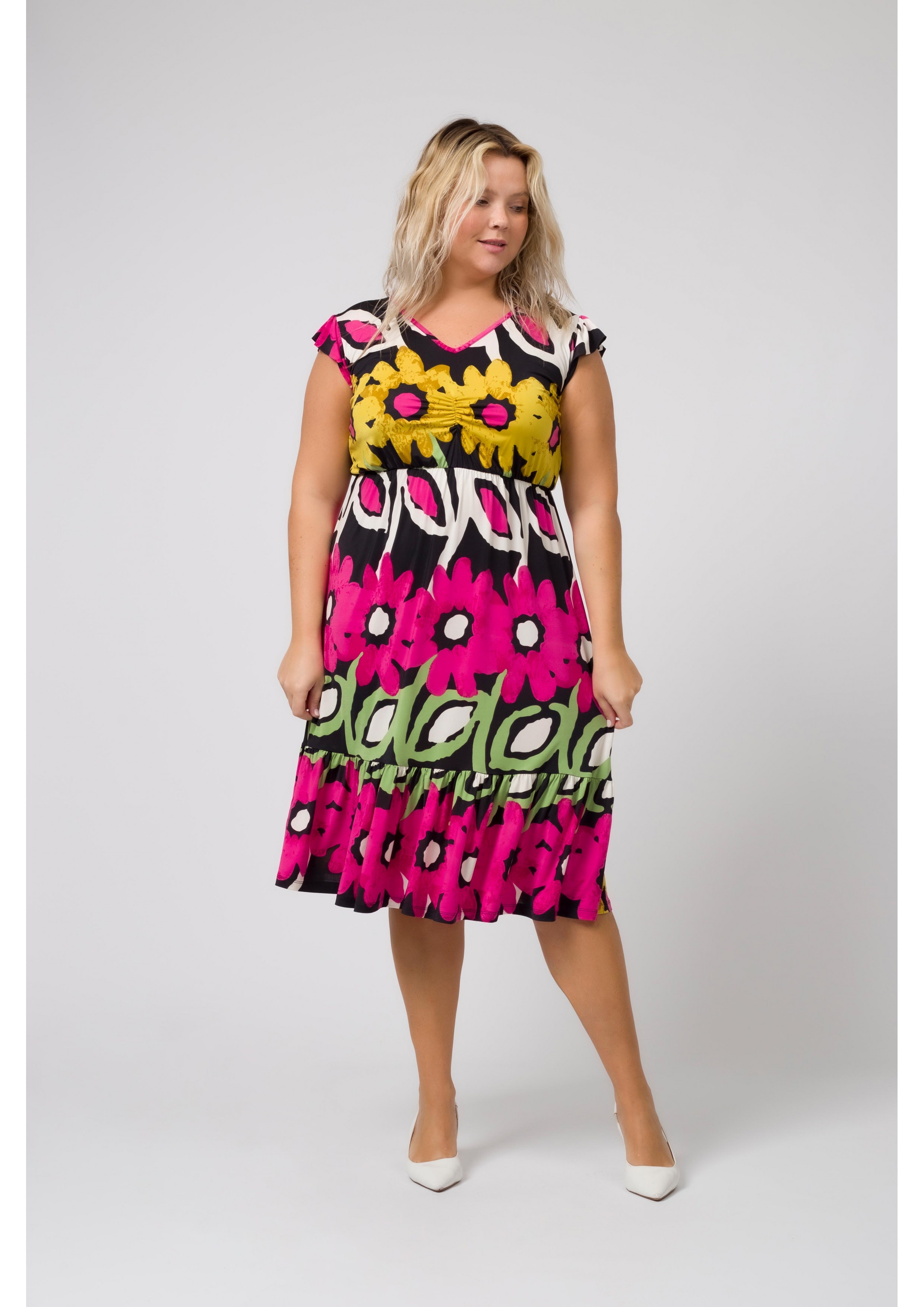 Printed Knit Dress Spring...