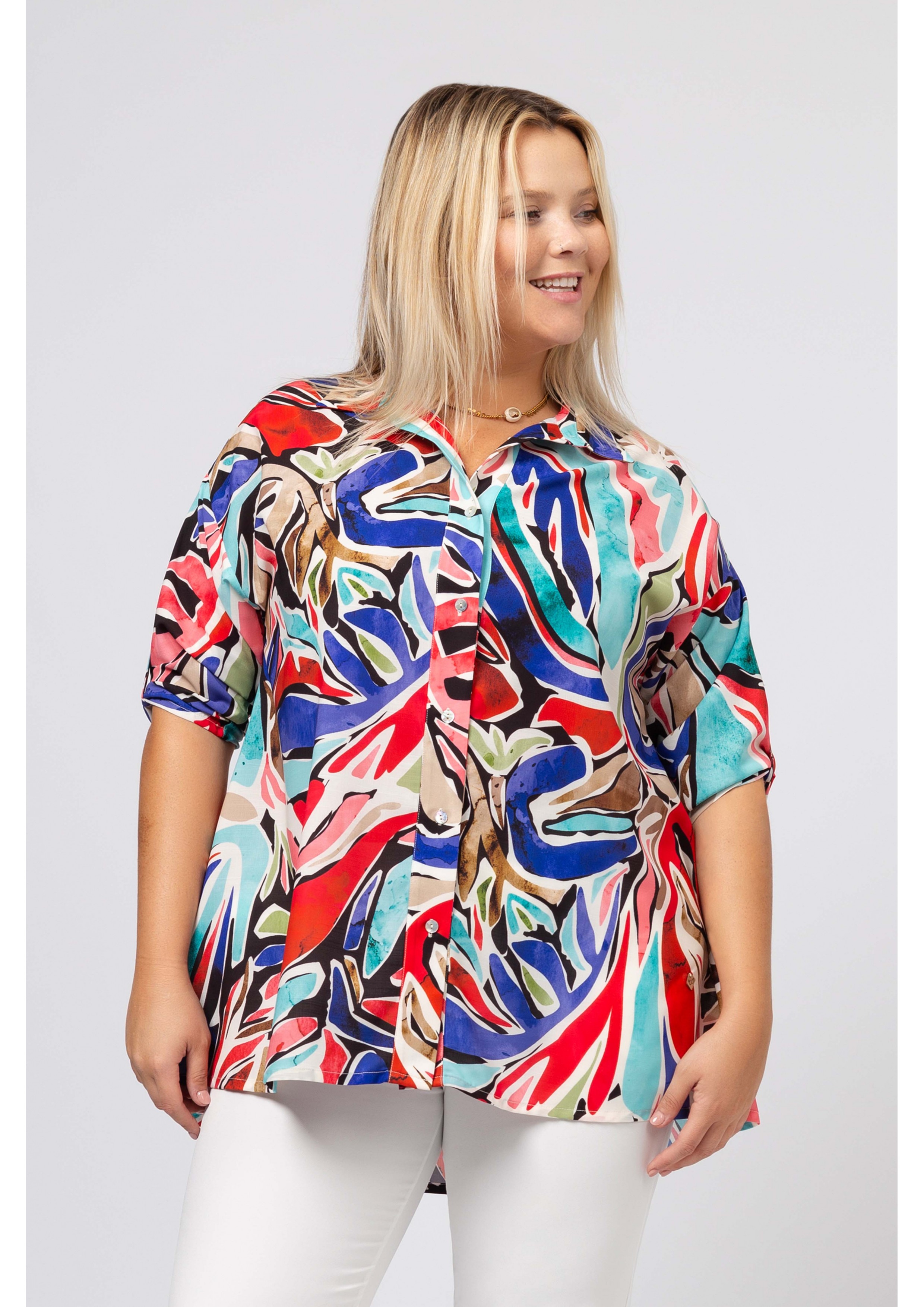 Blouse en tissu imprimé...