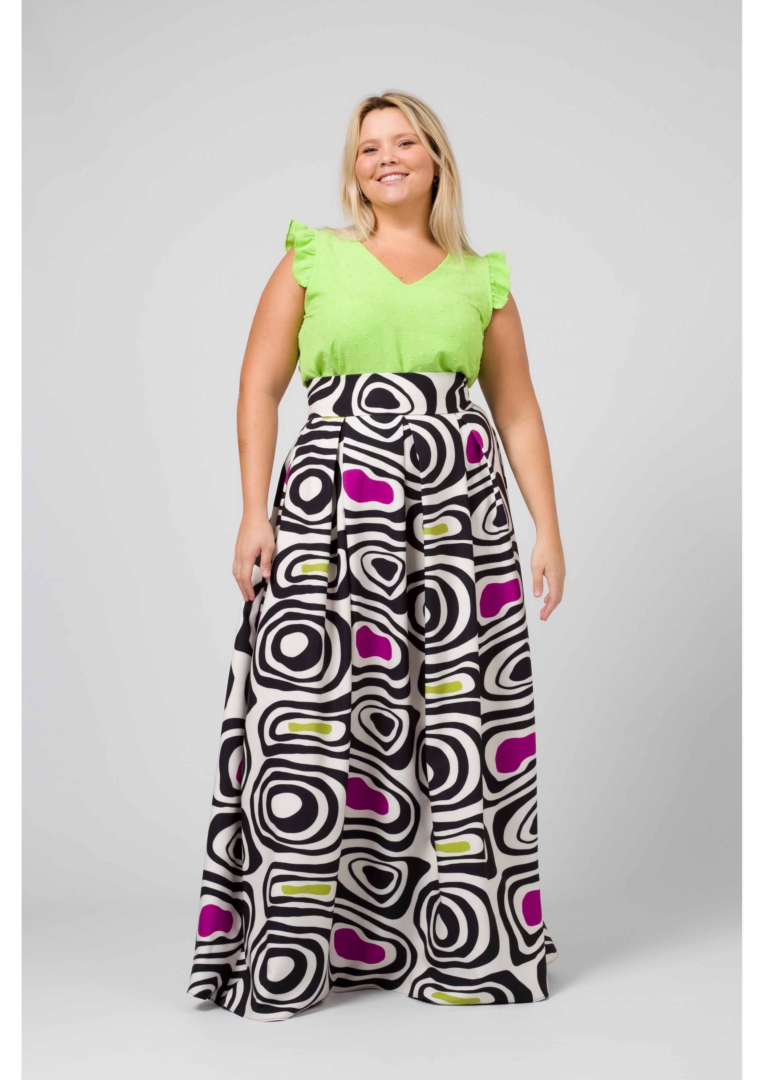 Printed Fabric Skirt Spring...