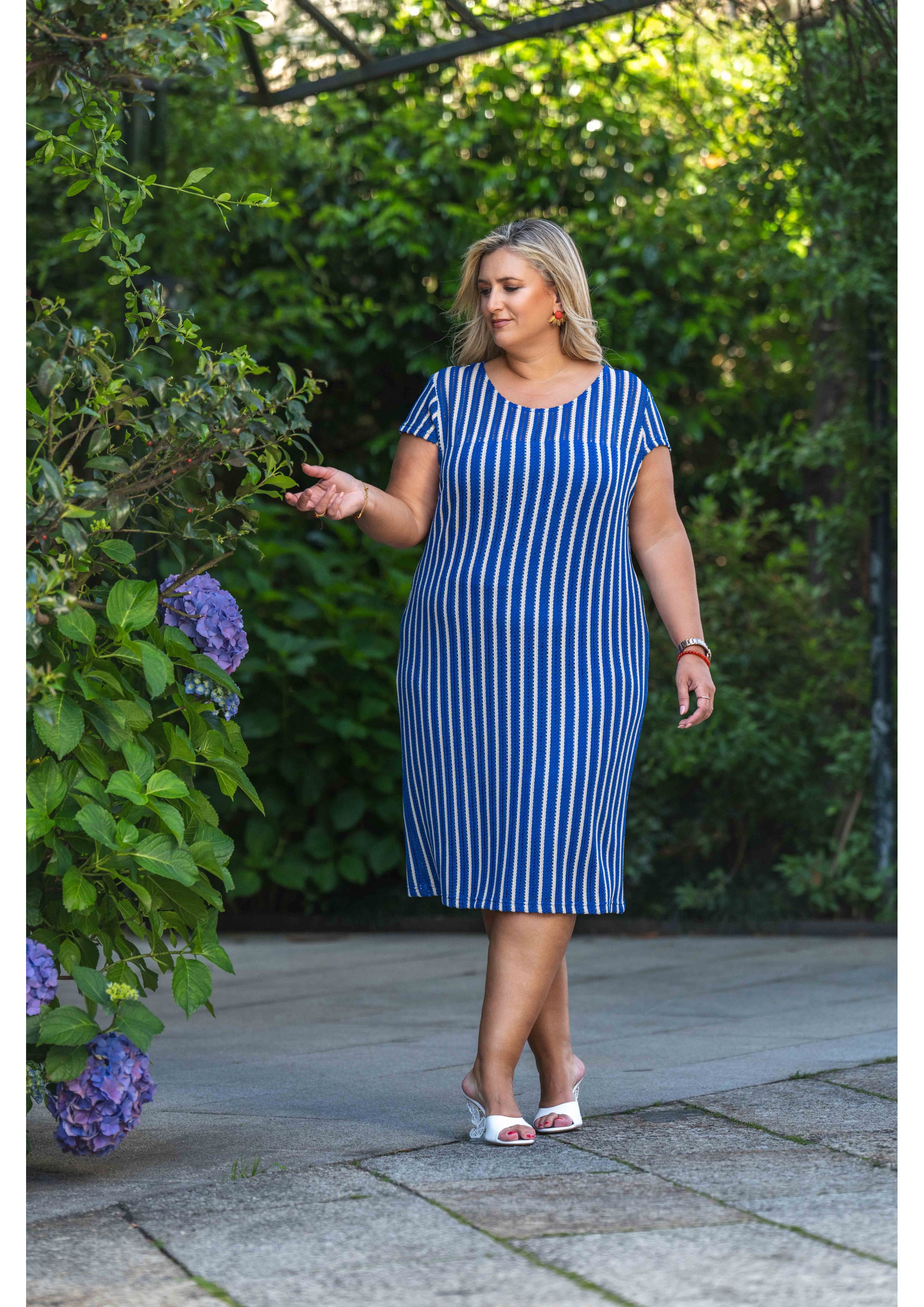 Vestido de encaje estampado...