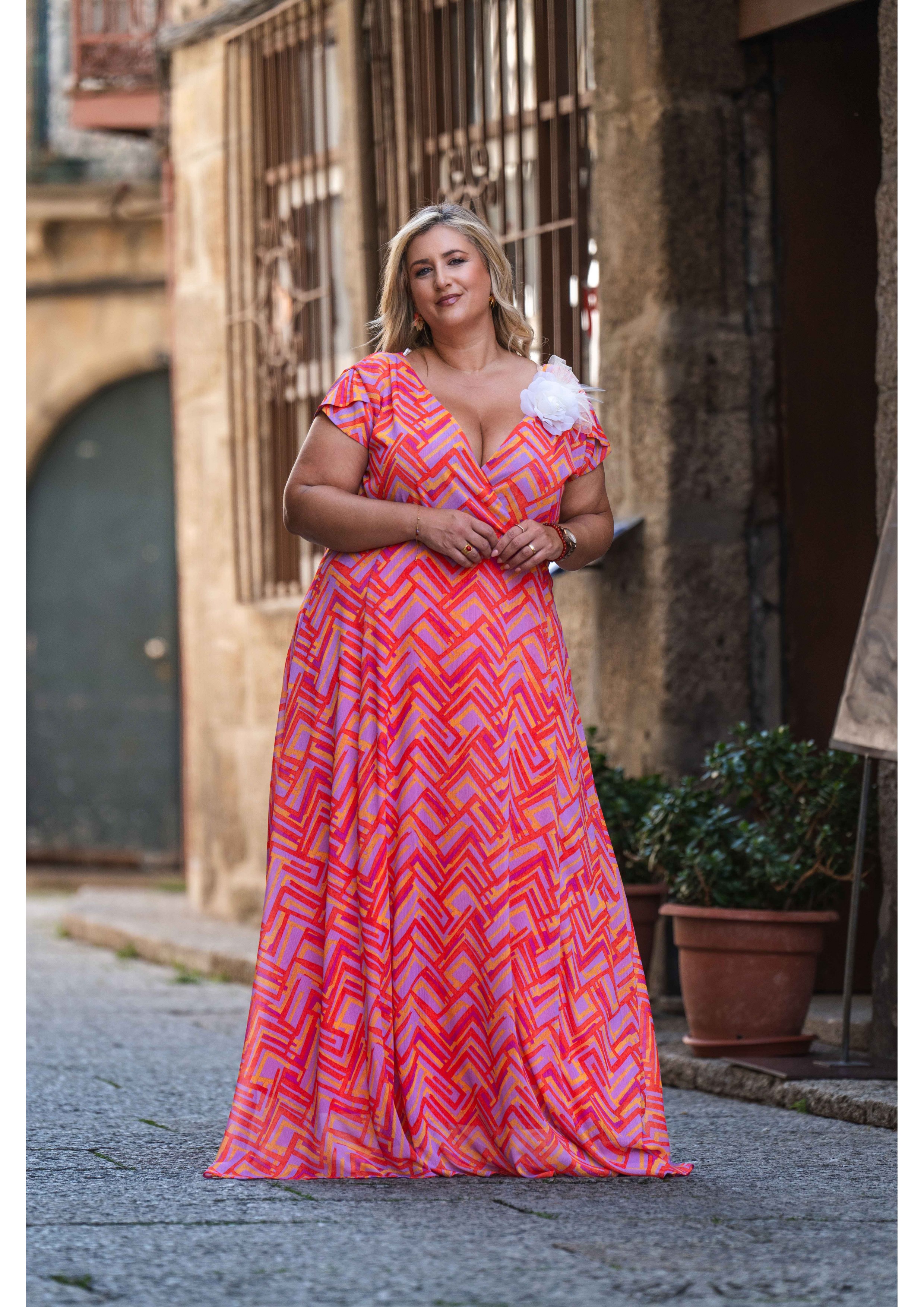 Robe en tissu imprimé...