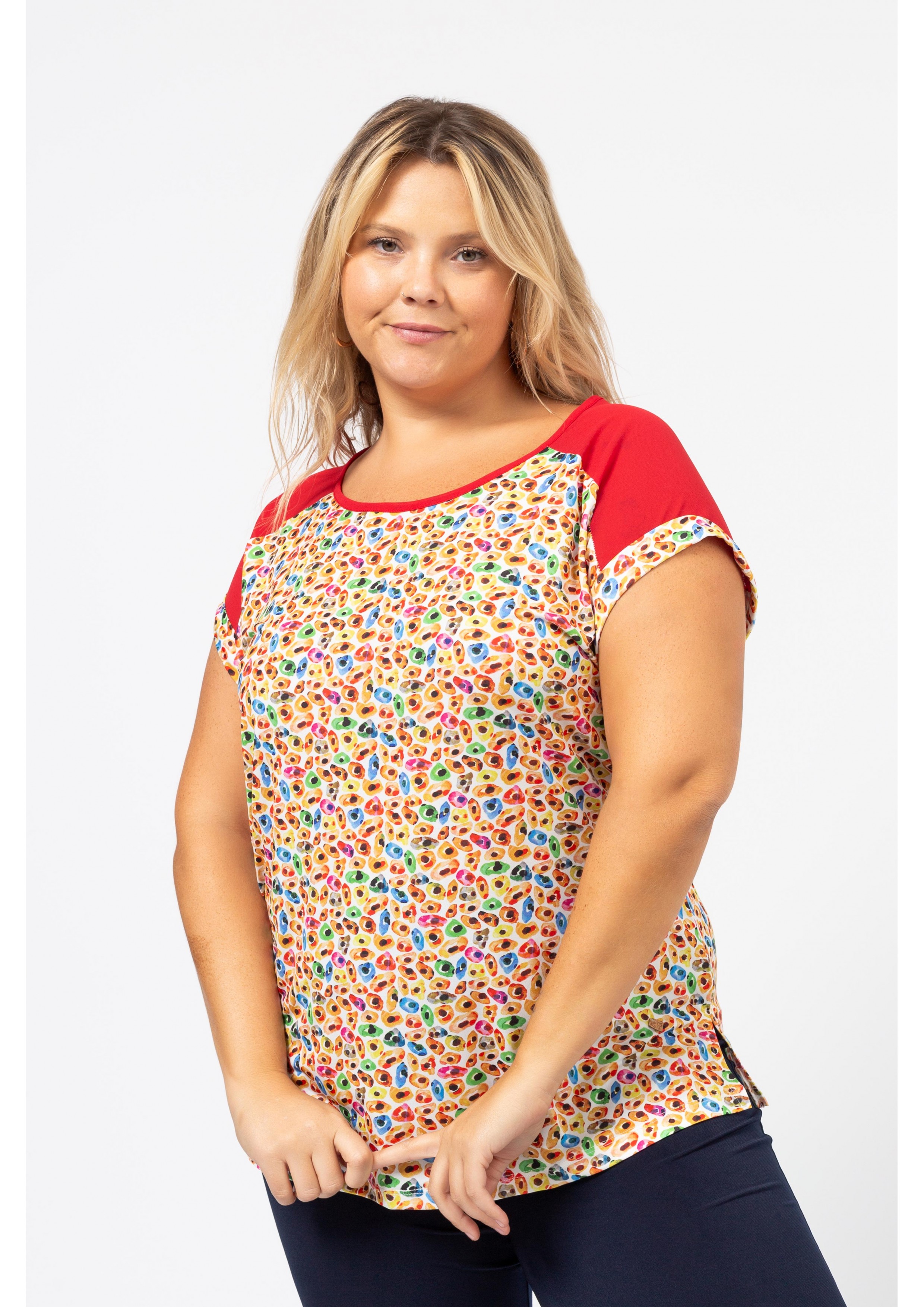 Túnica de malla estampada...