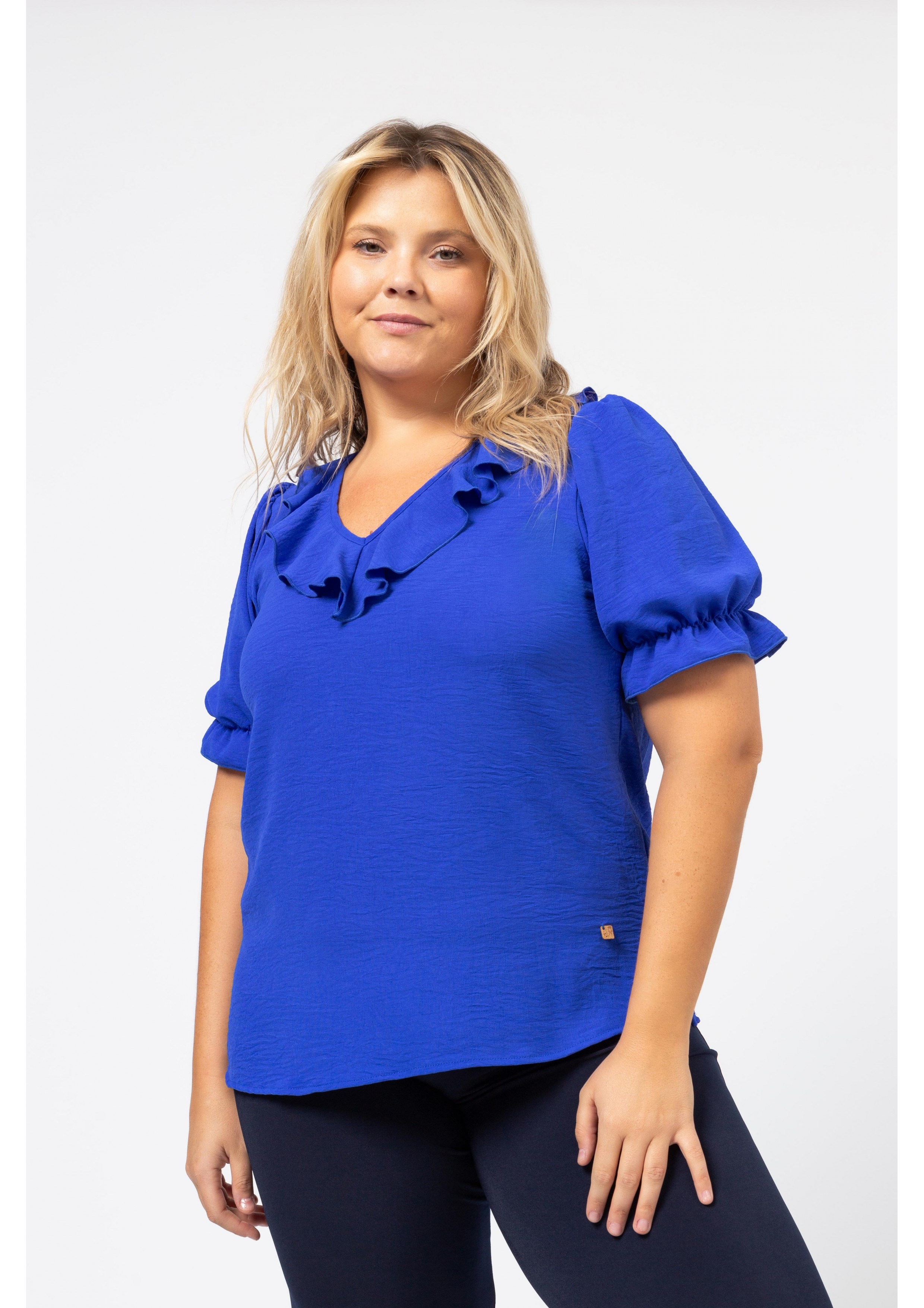 Tunic in plain fabric...