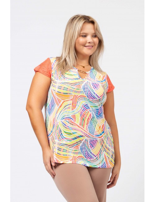 Pull en maille imprimée...