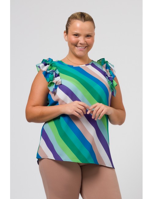 Top de tejido estampado...