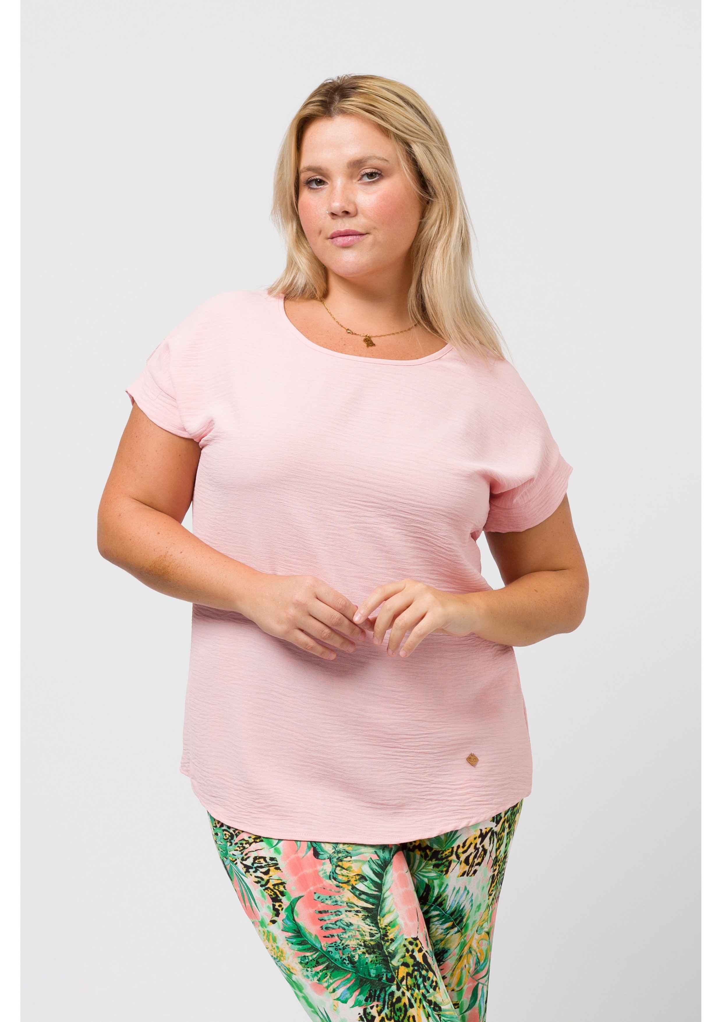 Plain Fabric Tunic Spring...