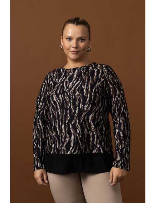 Printed Knit Sweater Autumn...