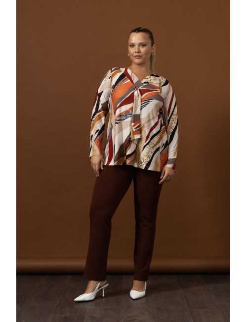 Pantalon en maille unie...