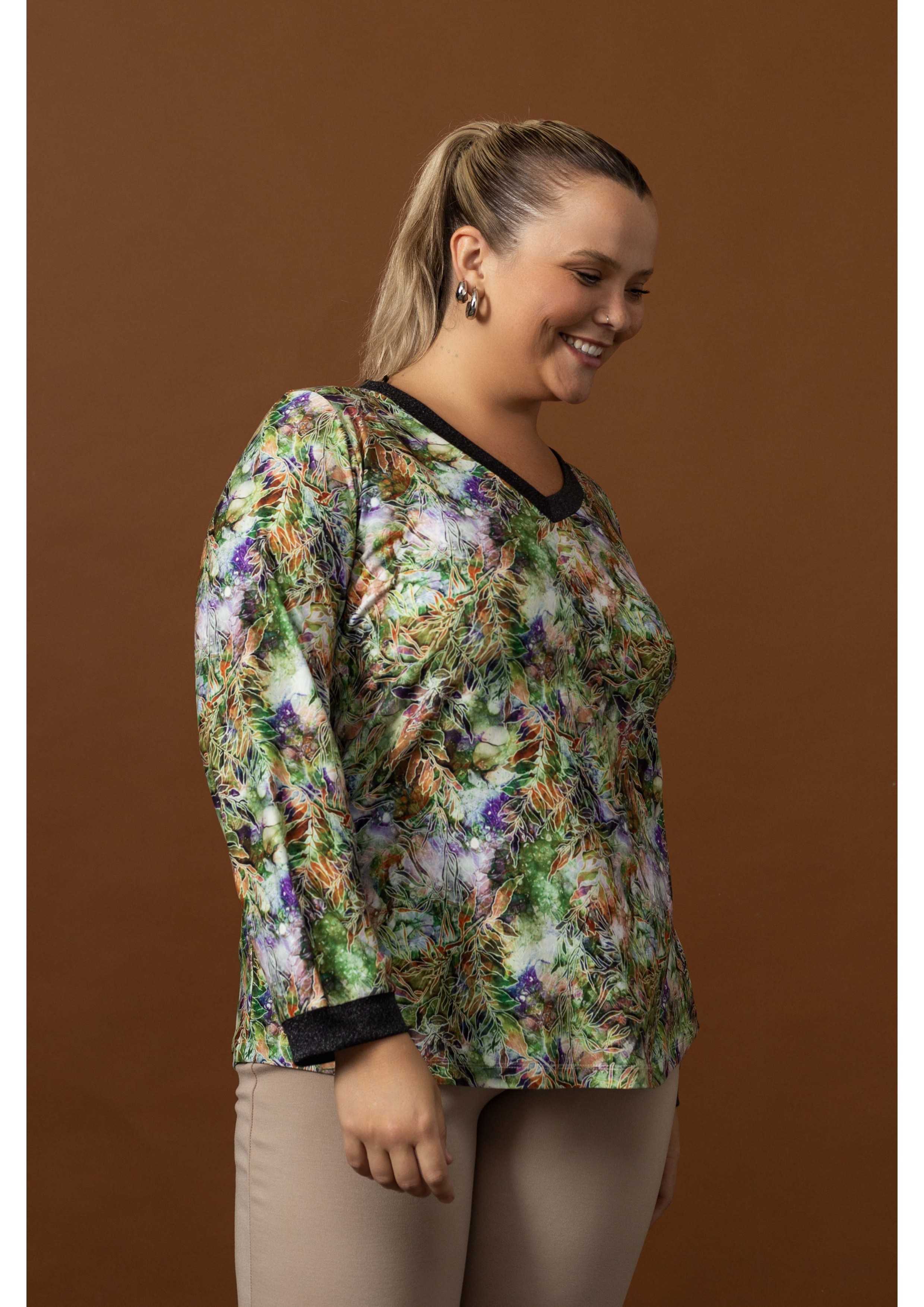 Printed Knit Tunic Autumn...