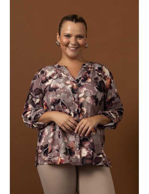 Blouse en tissu imprimé...