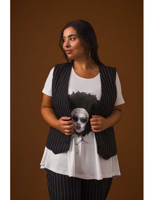 Chaleco de tejido liso con...