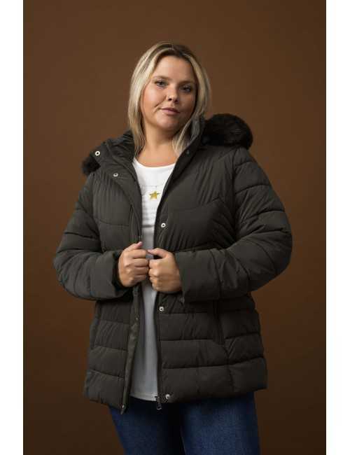 Parka en tissu uni...