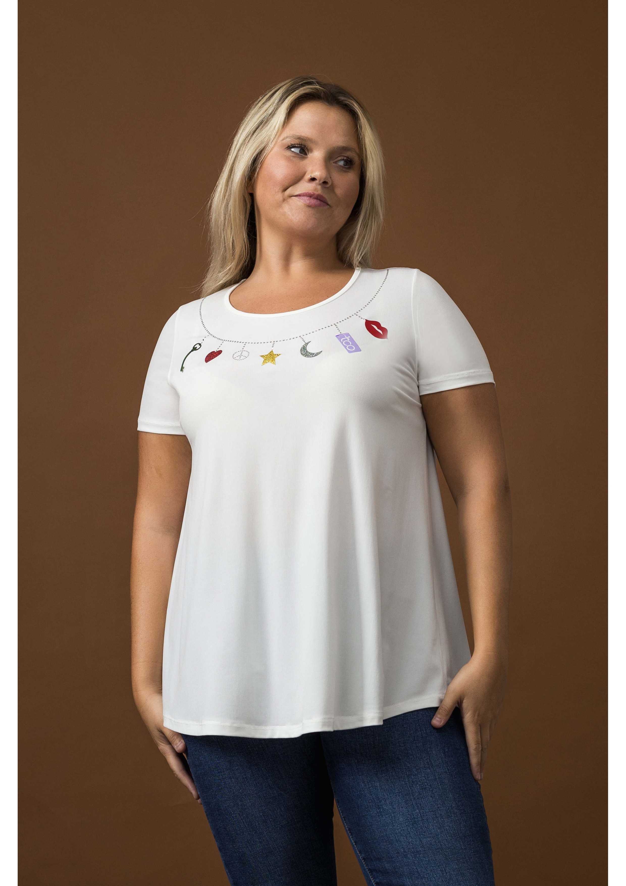 Túnica de tela lisa...