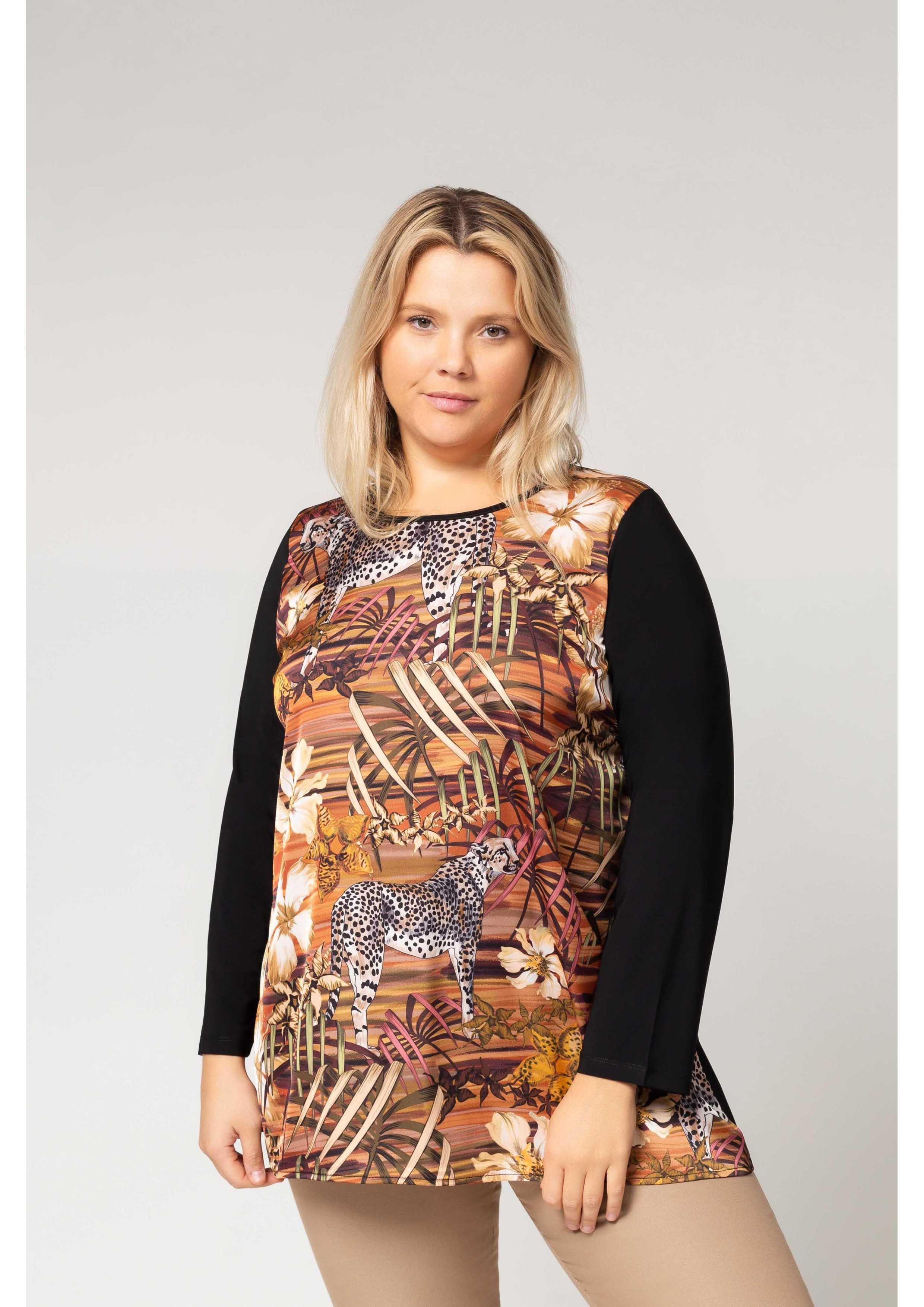 Tunics in Printed Satin...