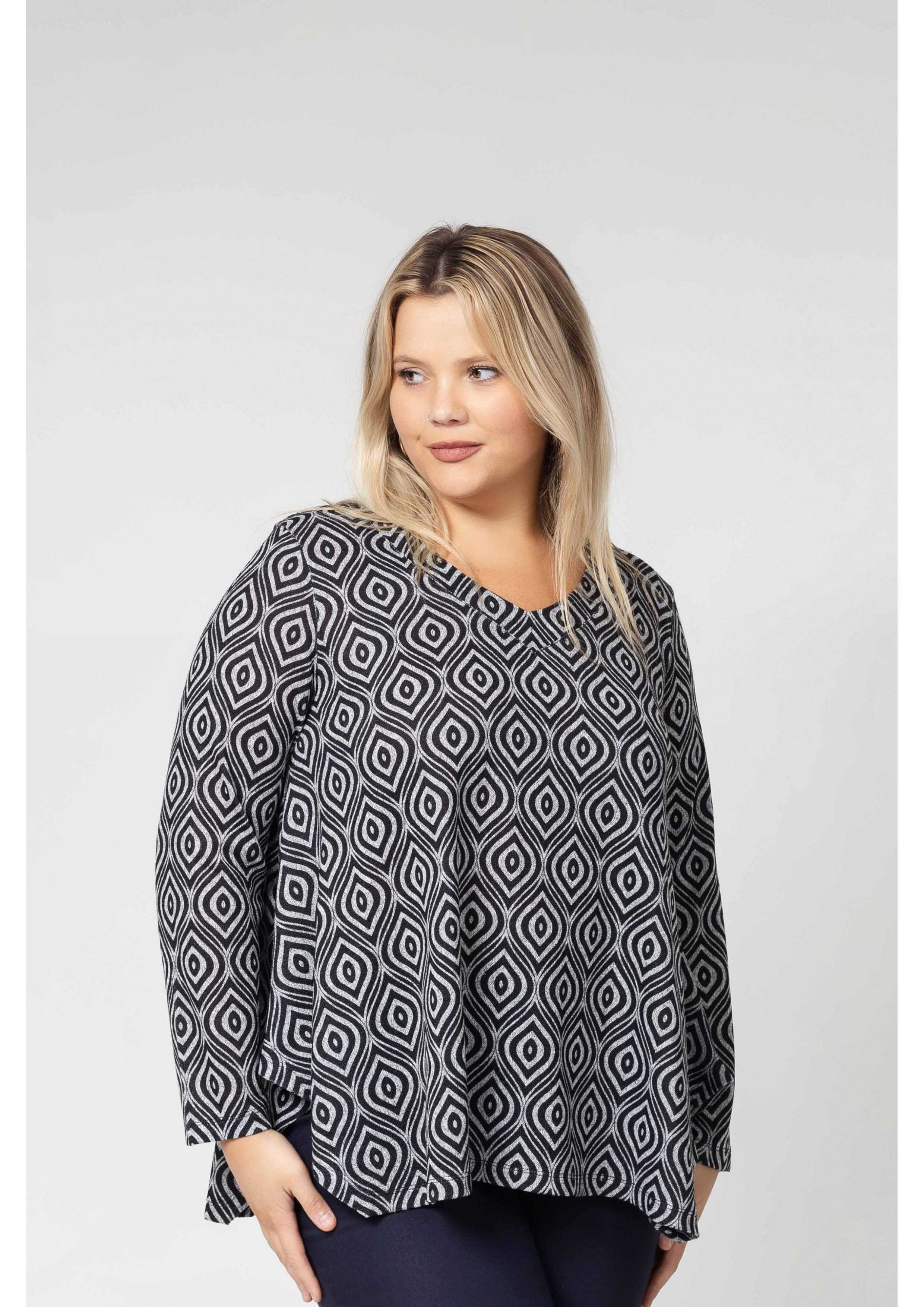 Printed Knit Tunic Autumn...