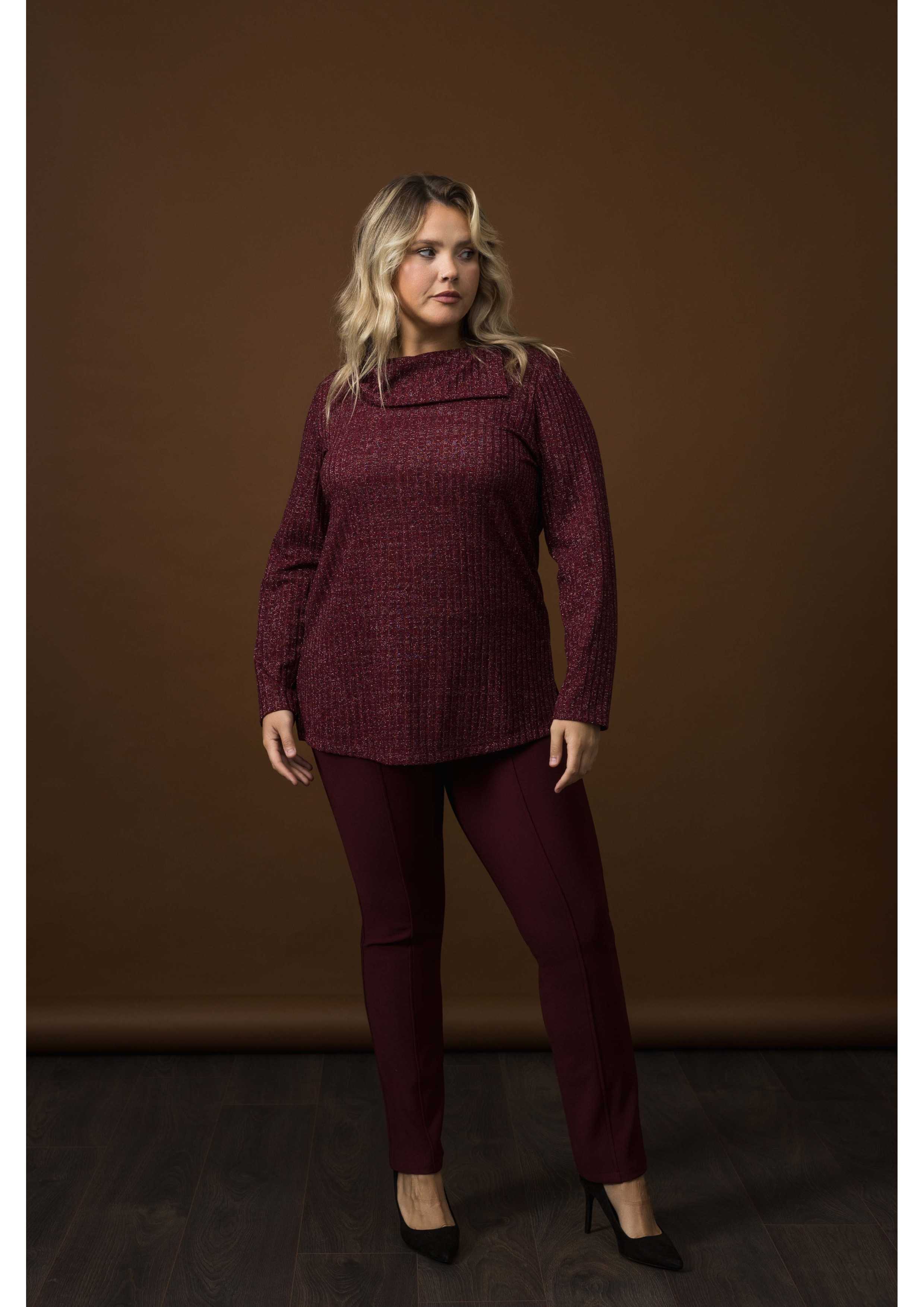 Plain Knit Pants Autumn...