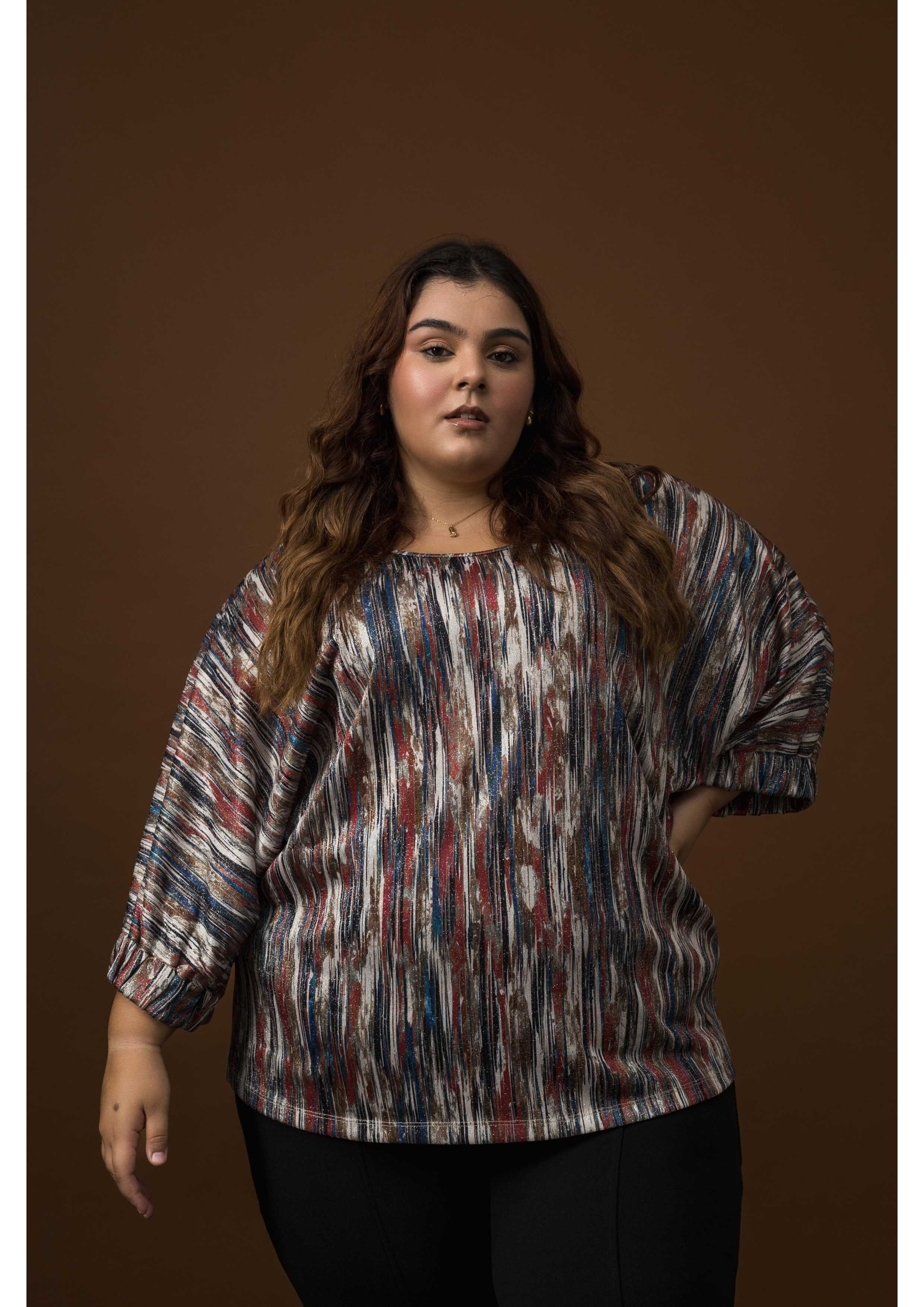 Printed Knit Tunic Autumn...