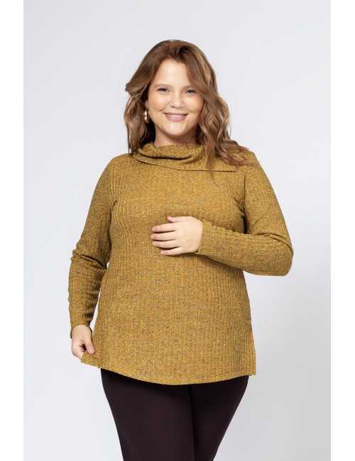 Tunique en maille côtelée...