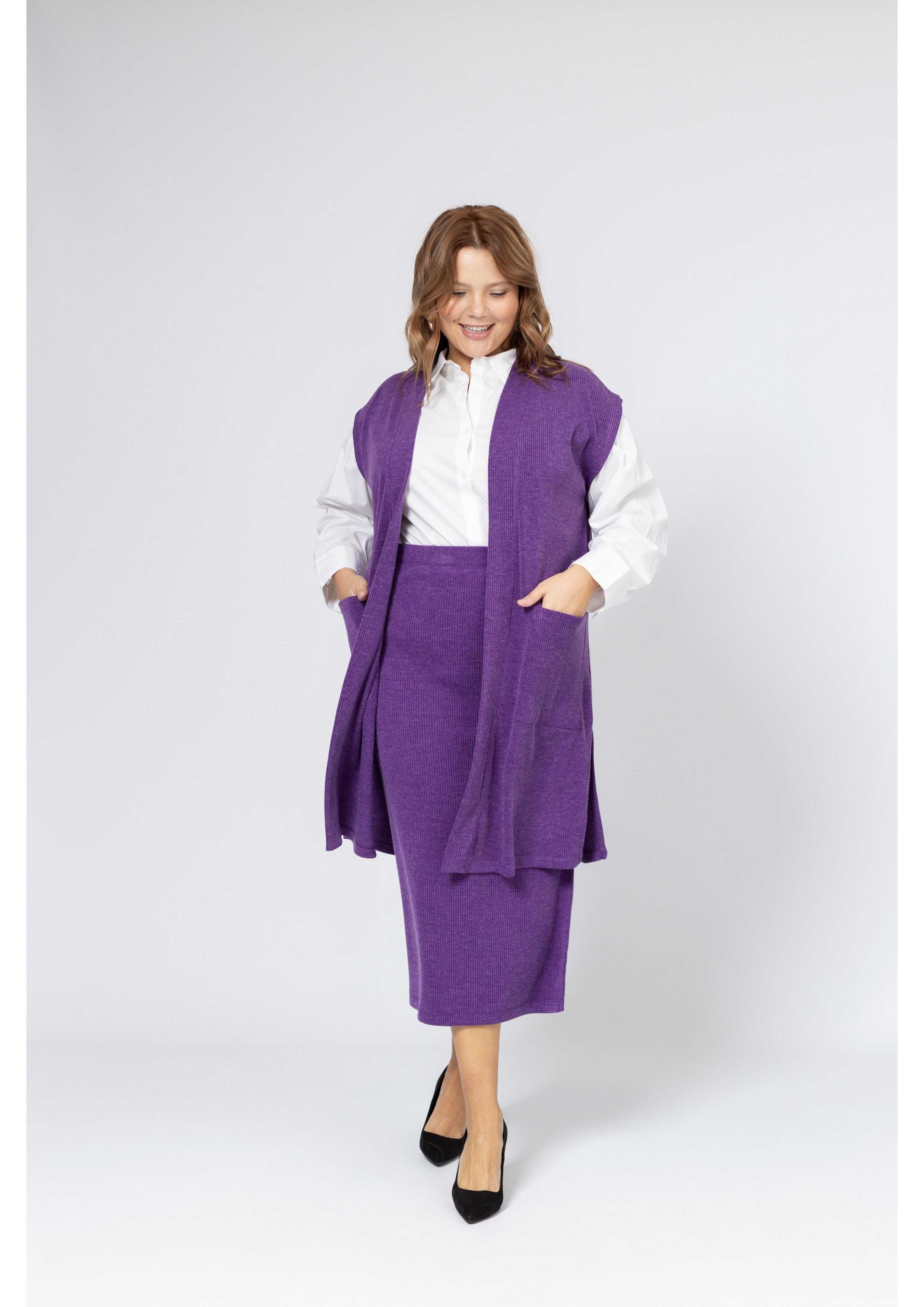 Ribbed Knit Skirt Autumn...