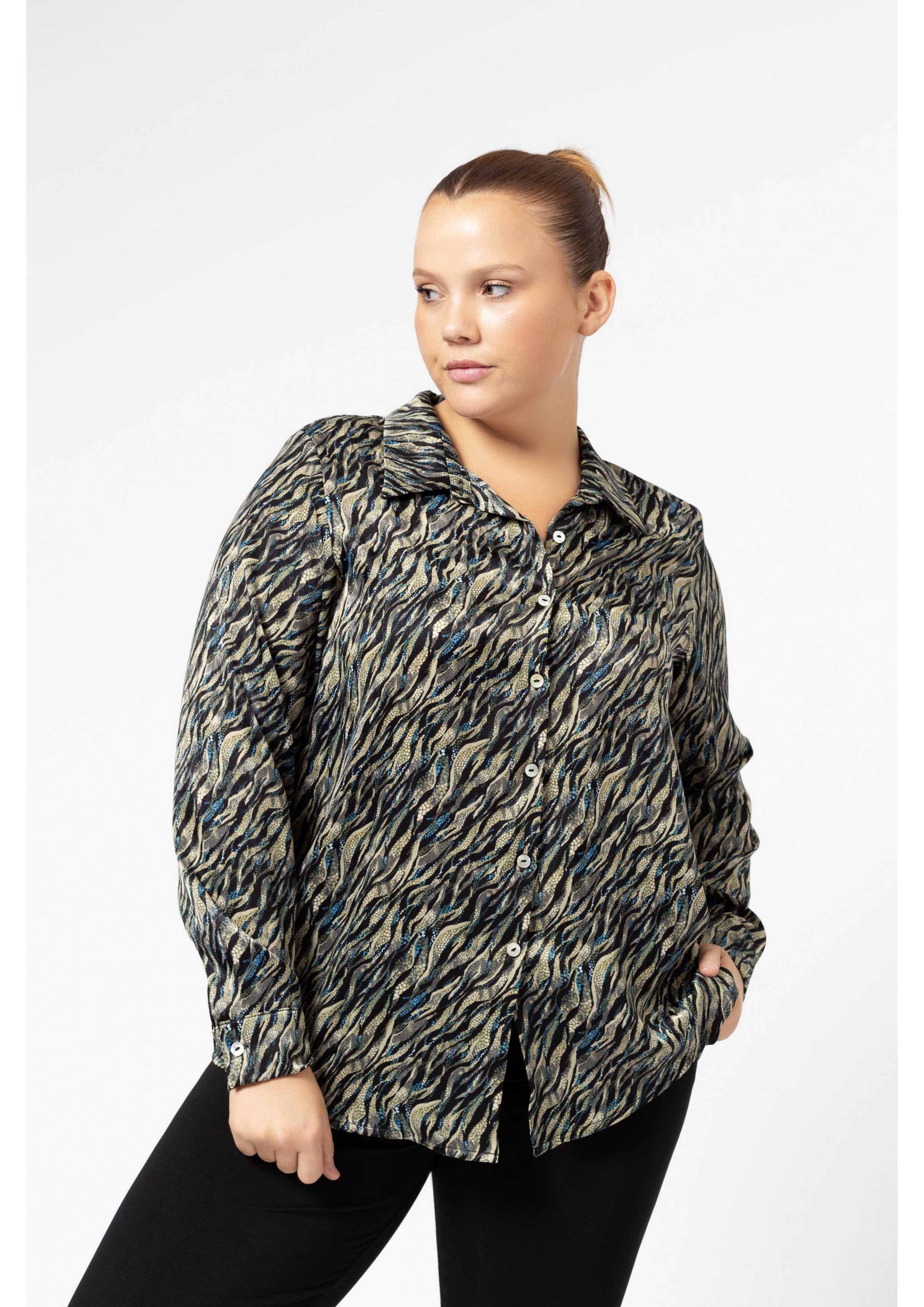 Blouse en tissu imprimé...