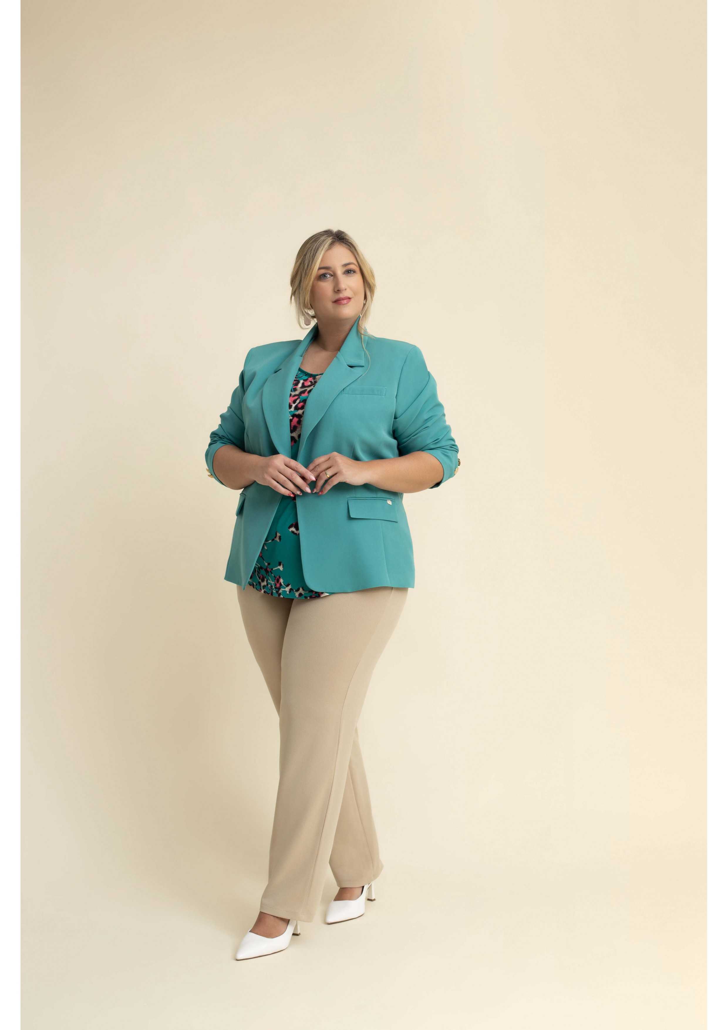 Plain Fabric Blazer Spring...