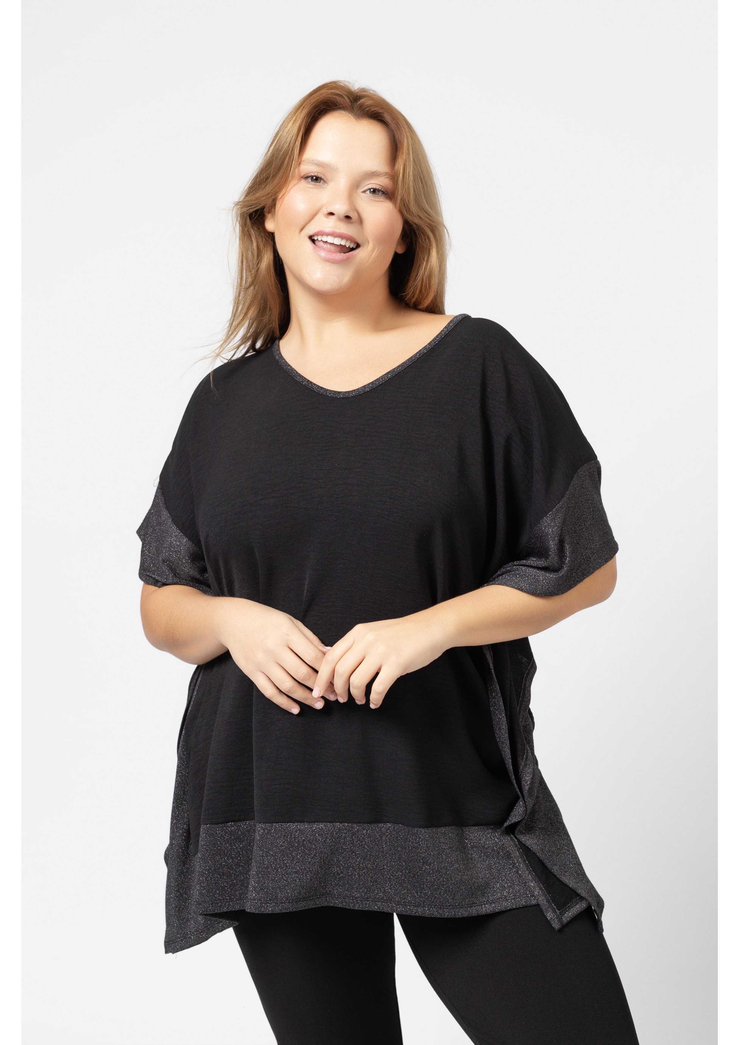 Solid Fabric Poncho Autumn...