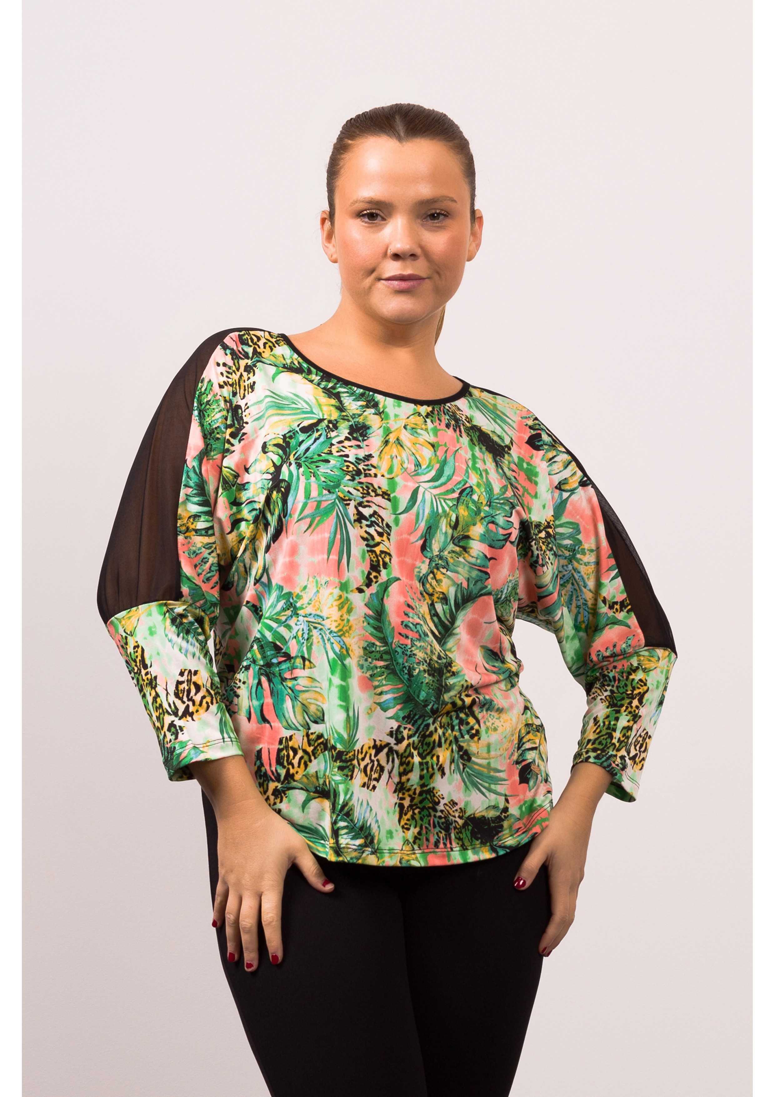 Camiseta de malla estampada...