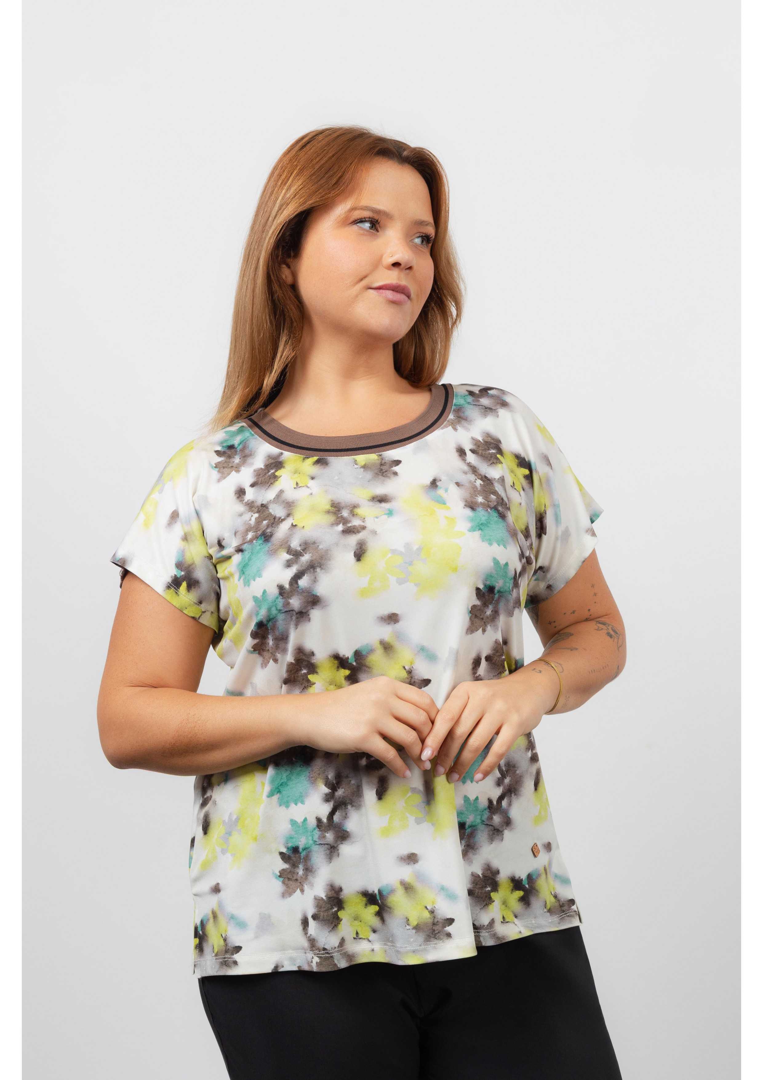 Túnica de malla estampada...