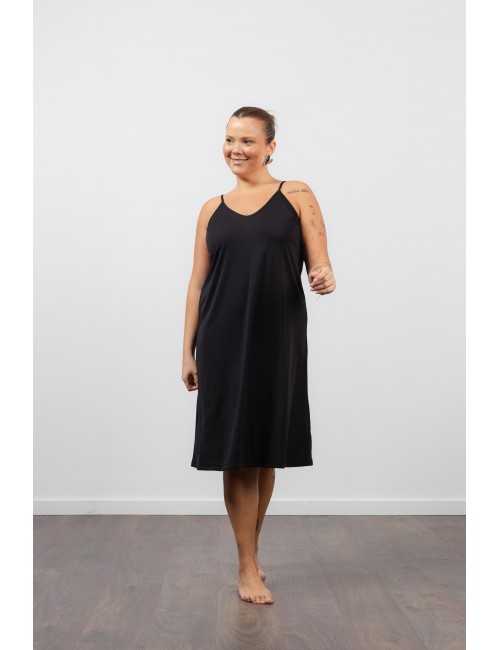 Jupe longue en tissu uni...