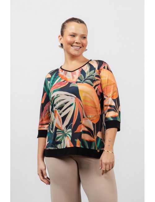 Printed Knit Sweater Spring...