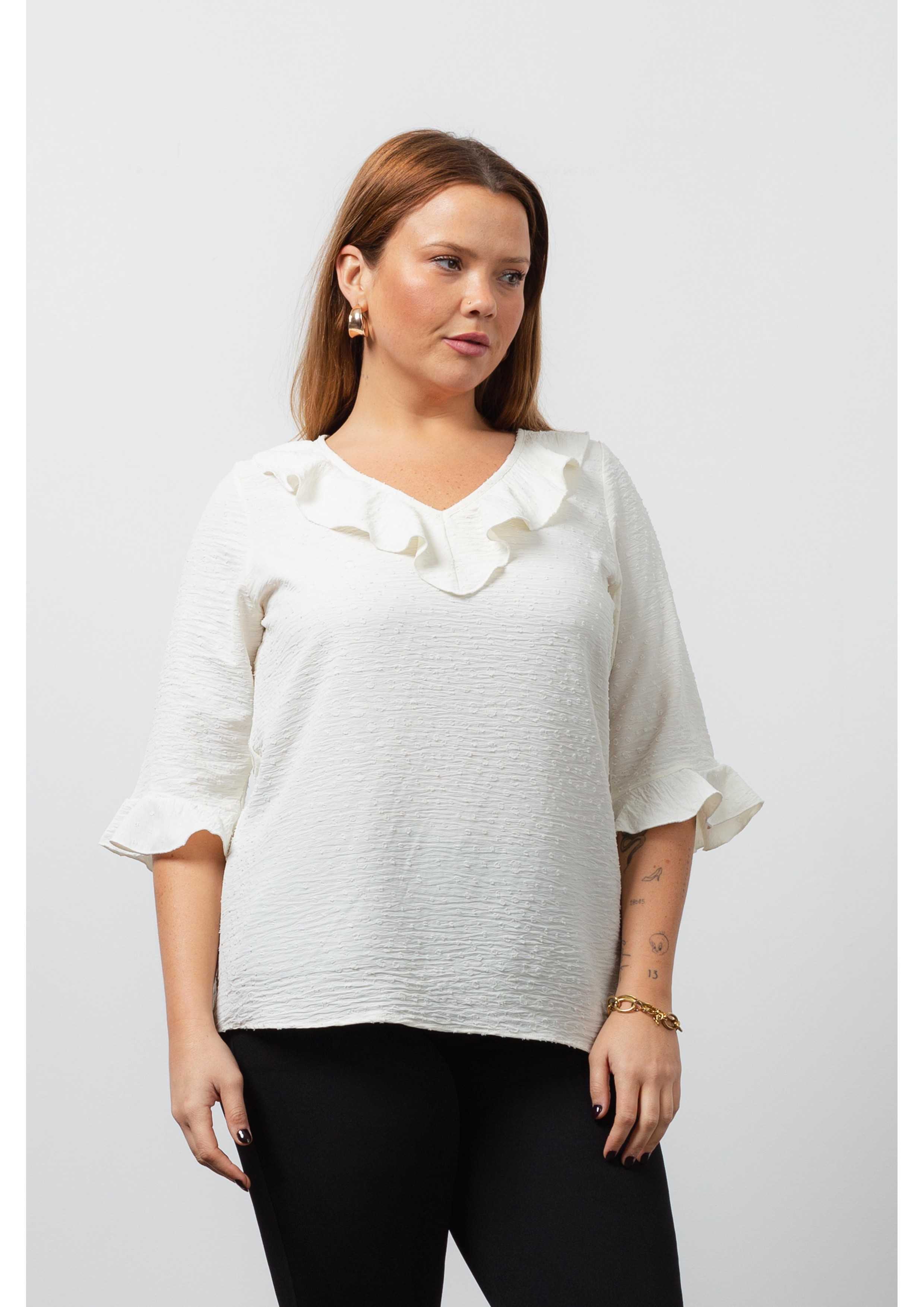 Tunic in Plain Fabric with...