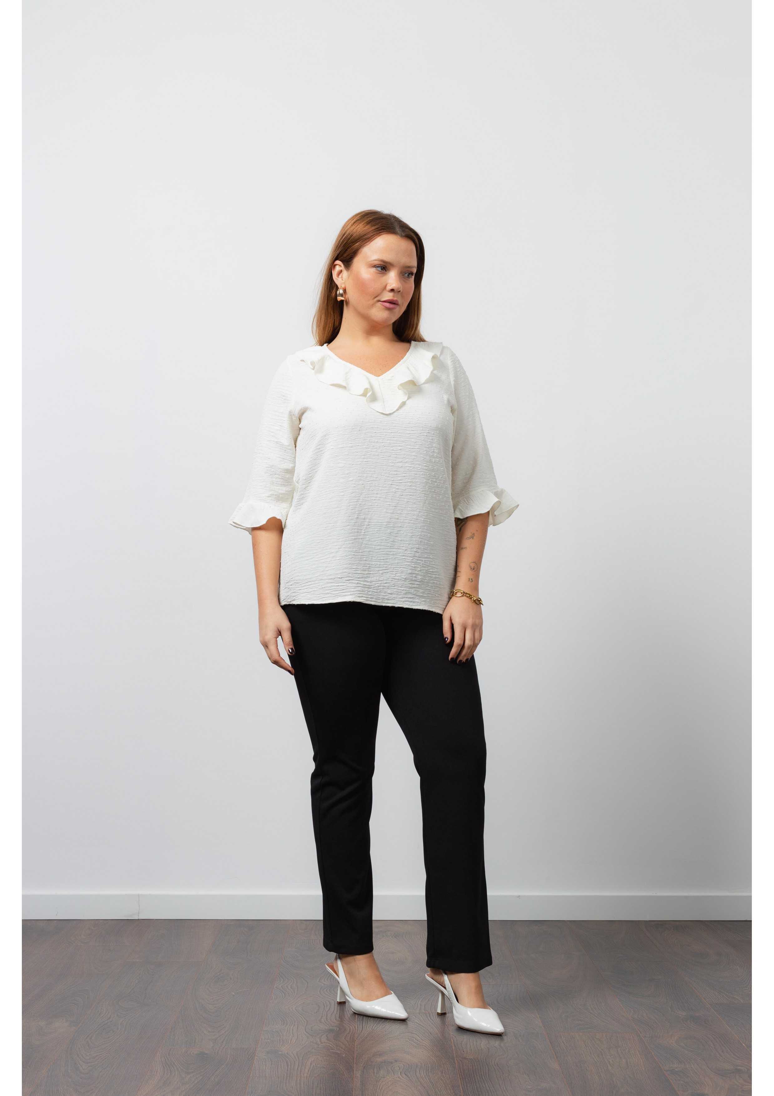 Pantalon en jersey uni...