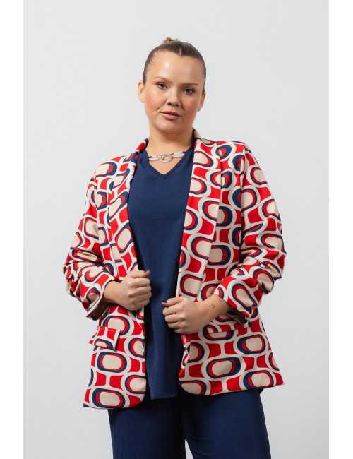 Printed Fabric Blazer...