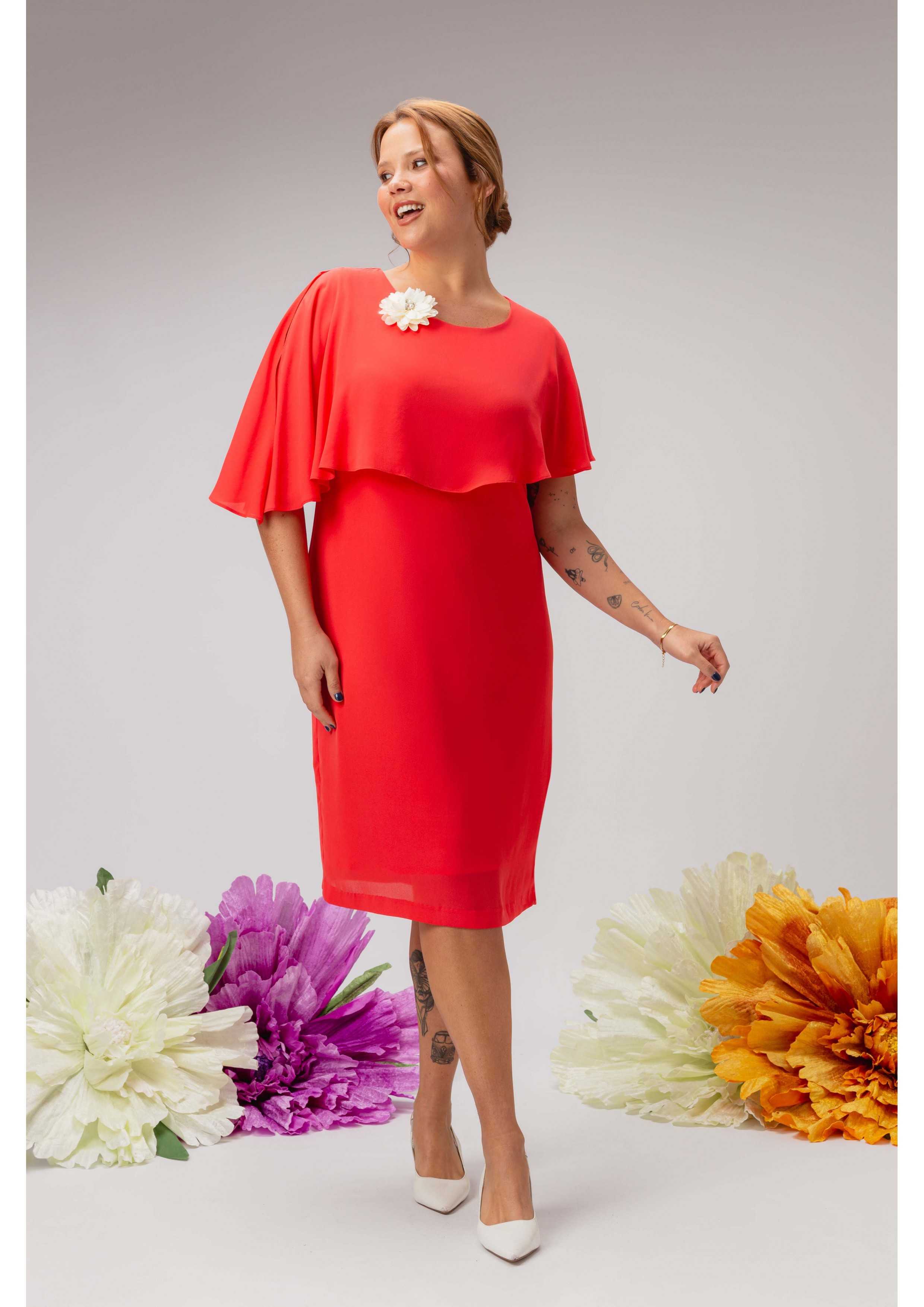 Robe en tissu recyclé uni...