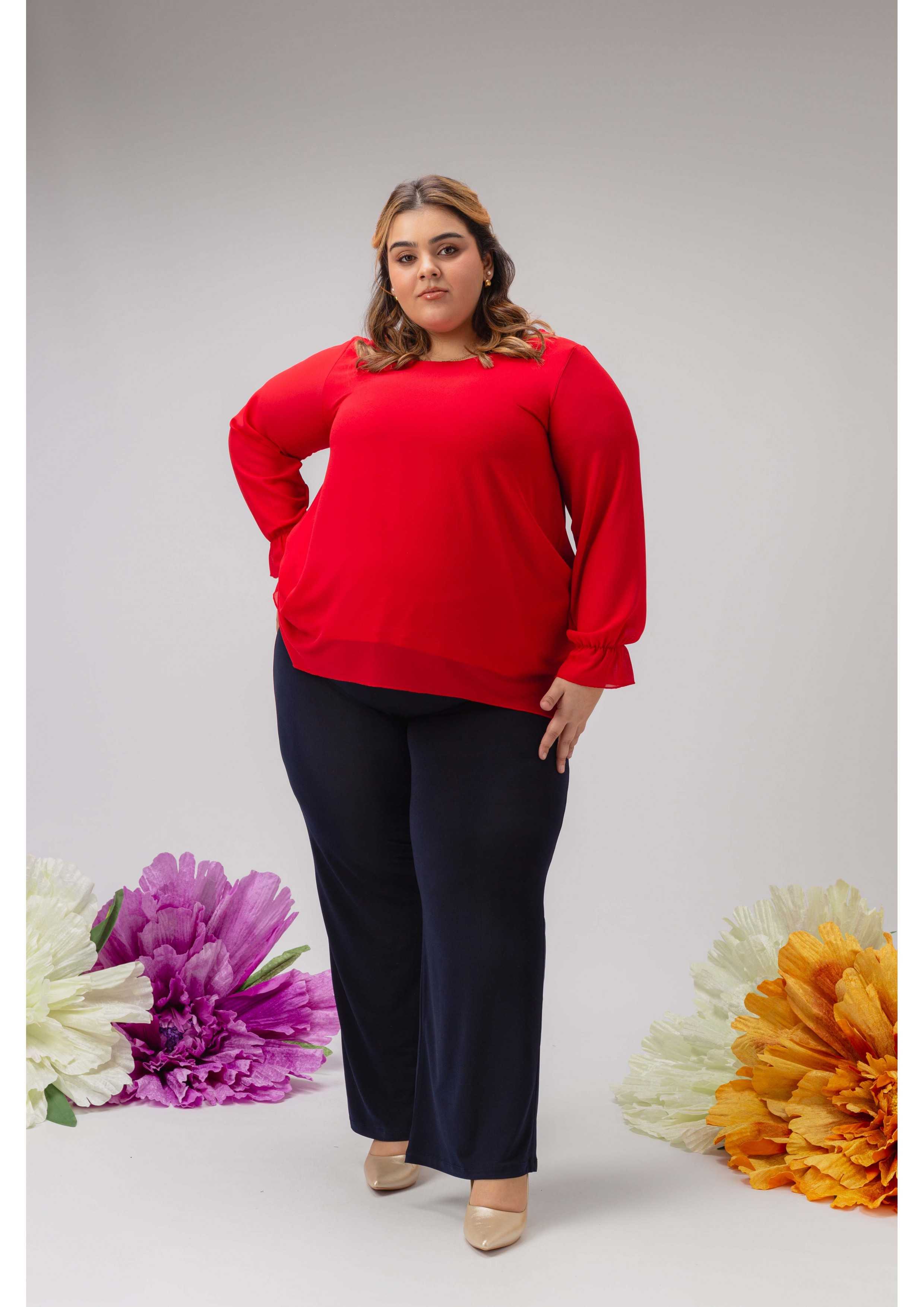 Tunic in Plain Fabric...