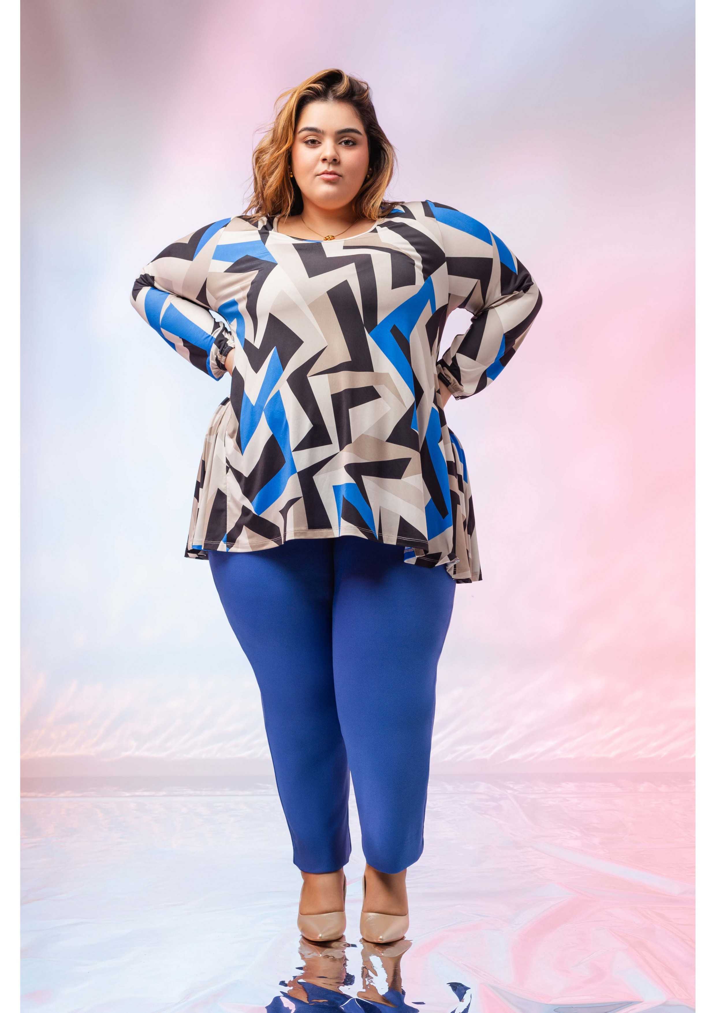 Pantalón de punto liso...