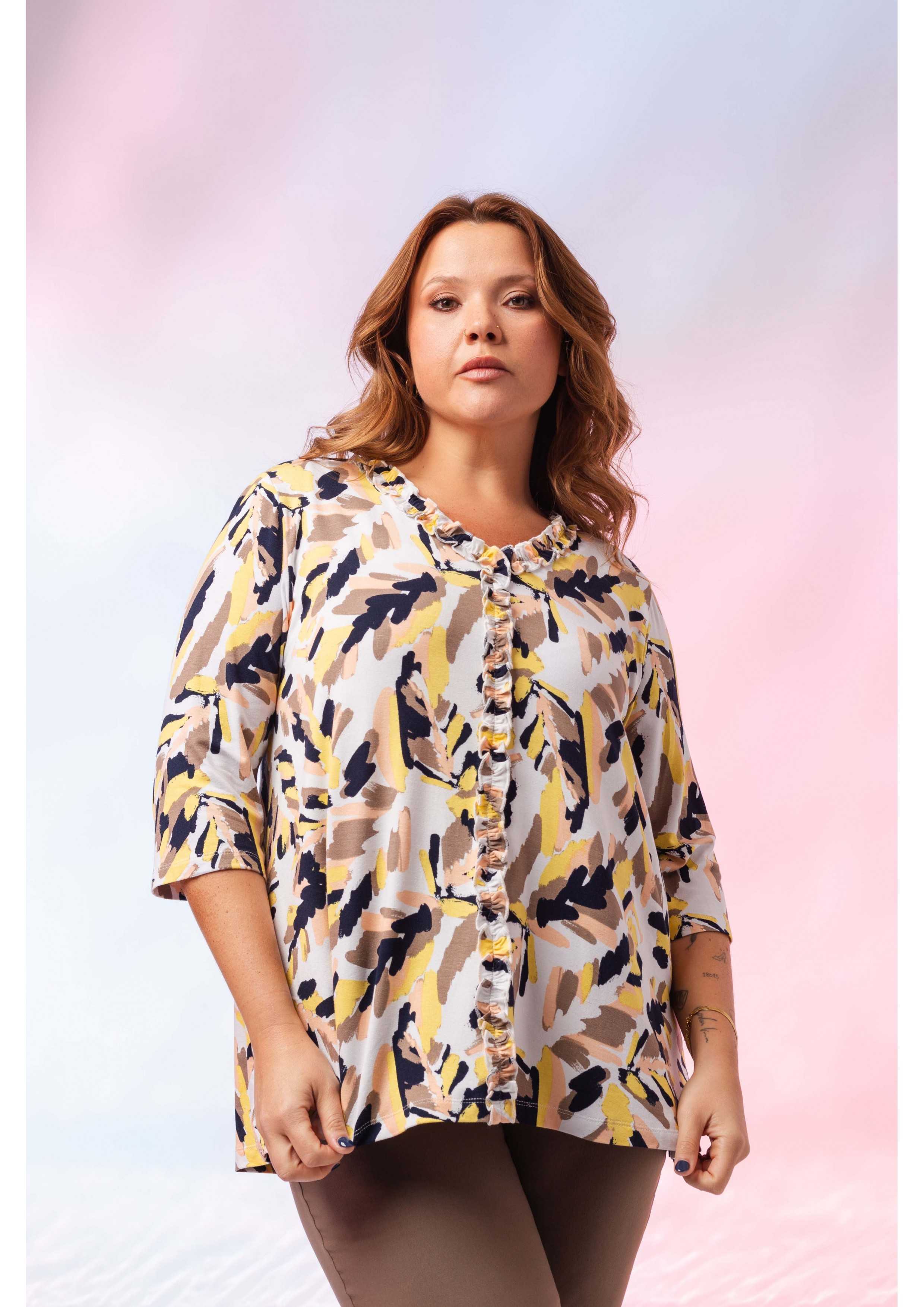 Camiseta de malha estampada...