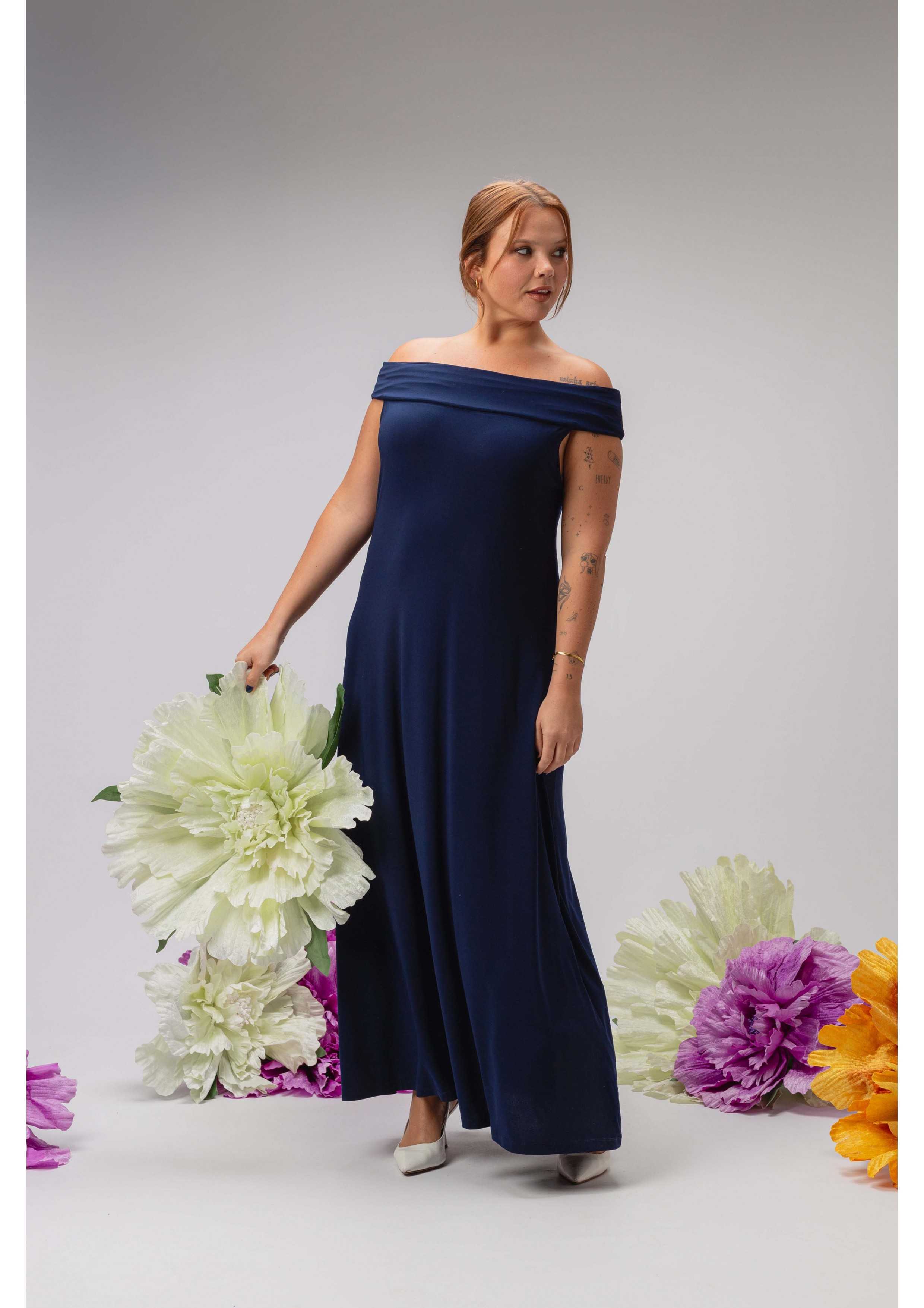 Vestido de punto liso...