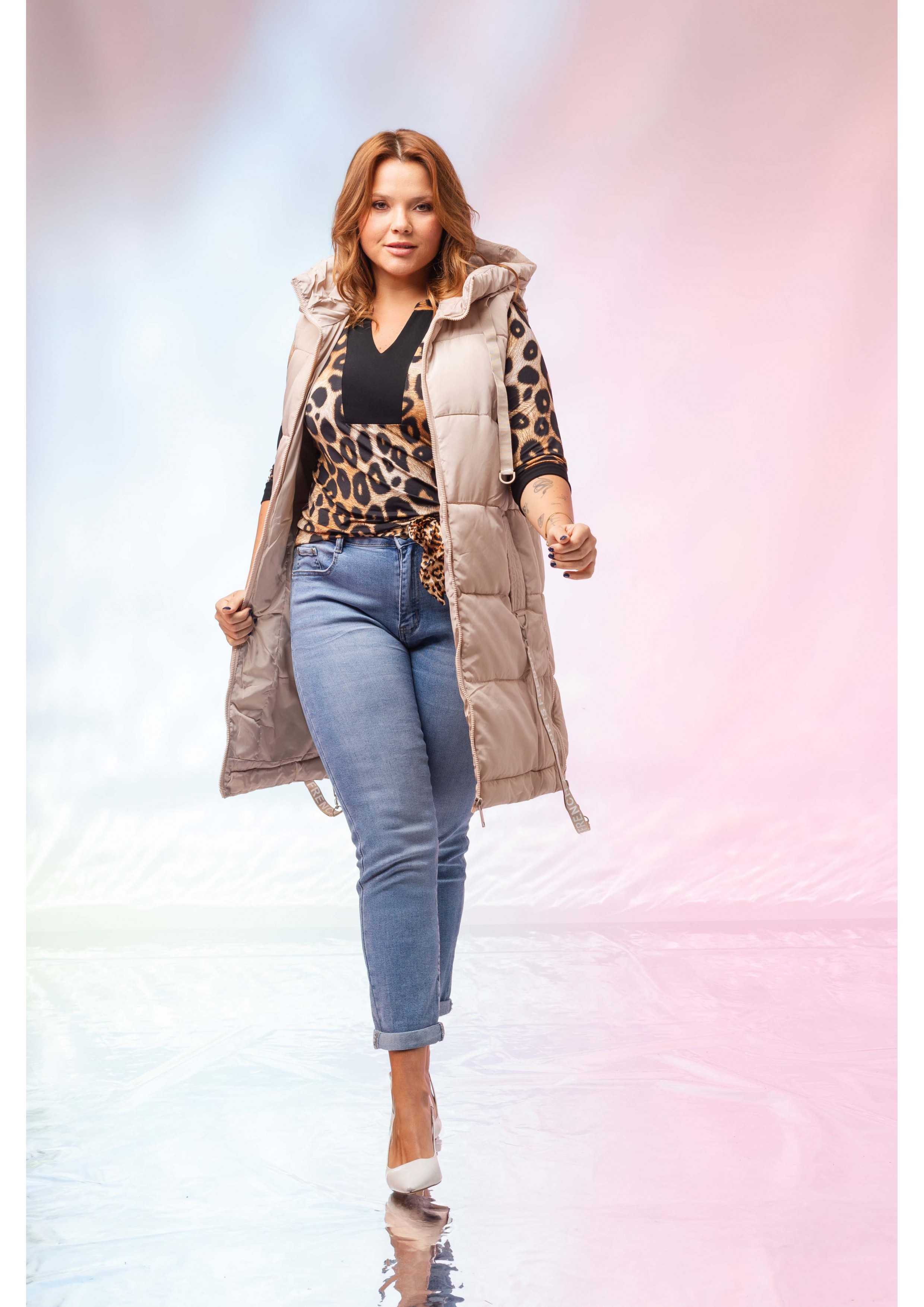 Vest in plain fabric Spring...