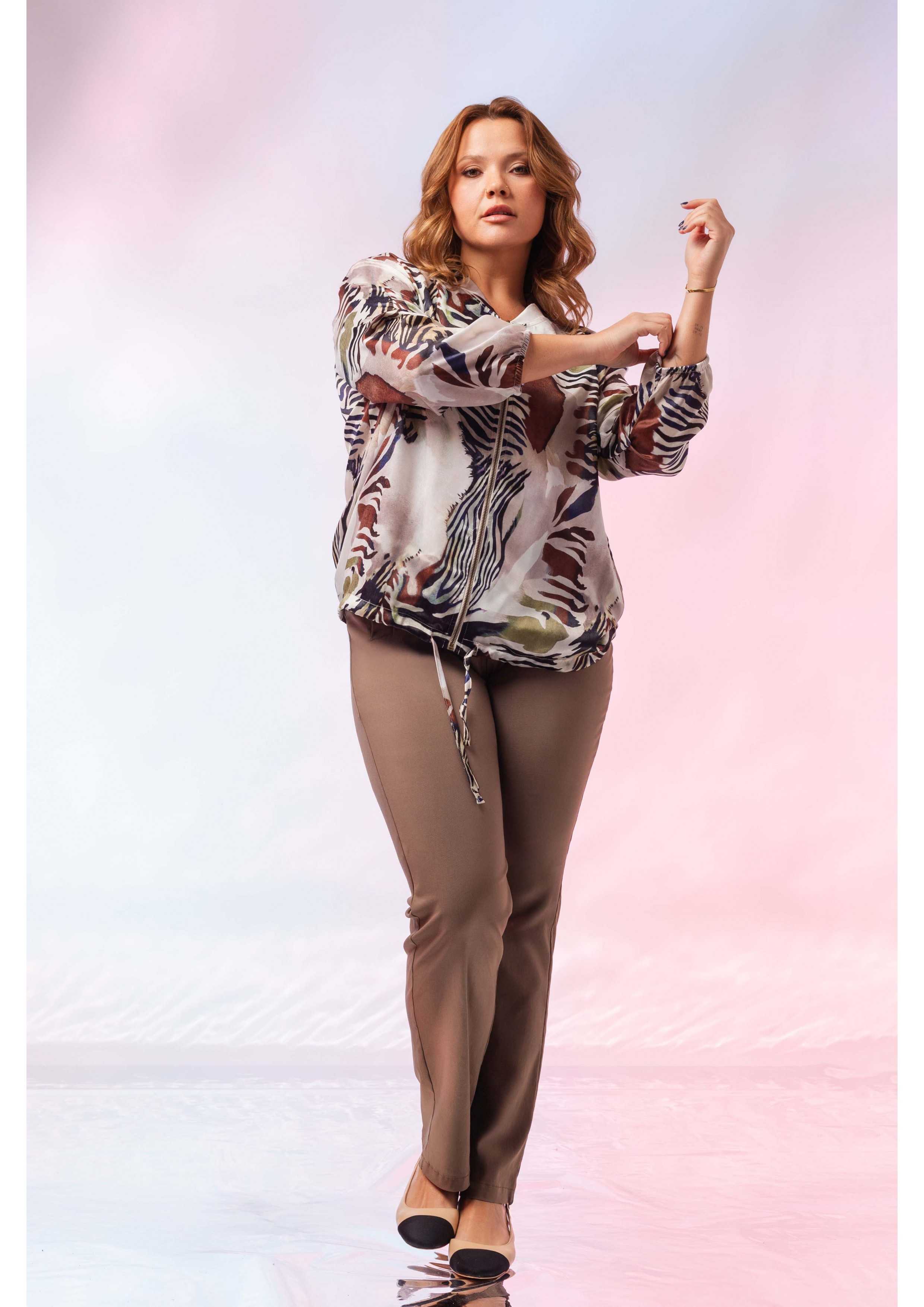 Plain Fabric Pants Spring...