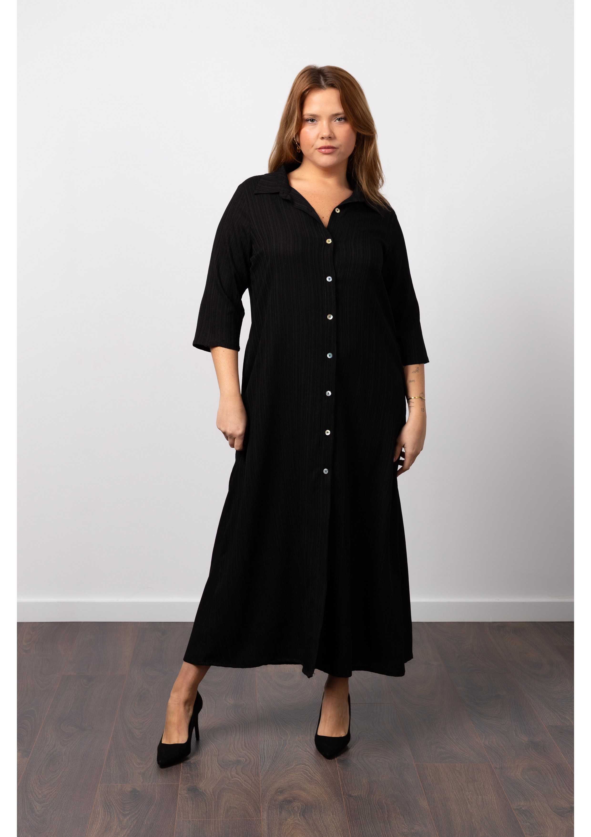 Vestido de tejido liso...