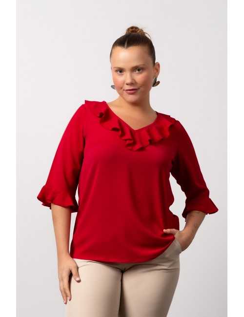 Túnica en tejido liso...